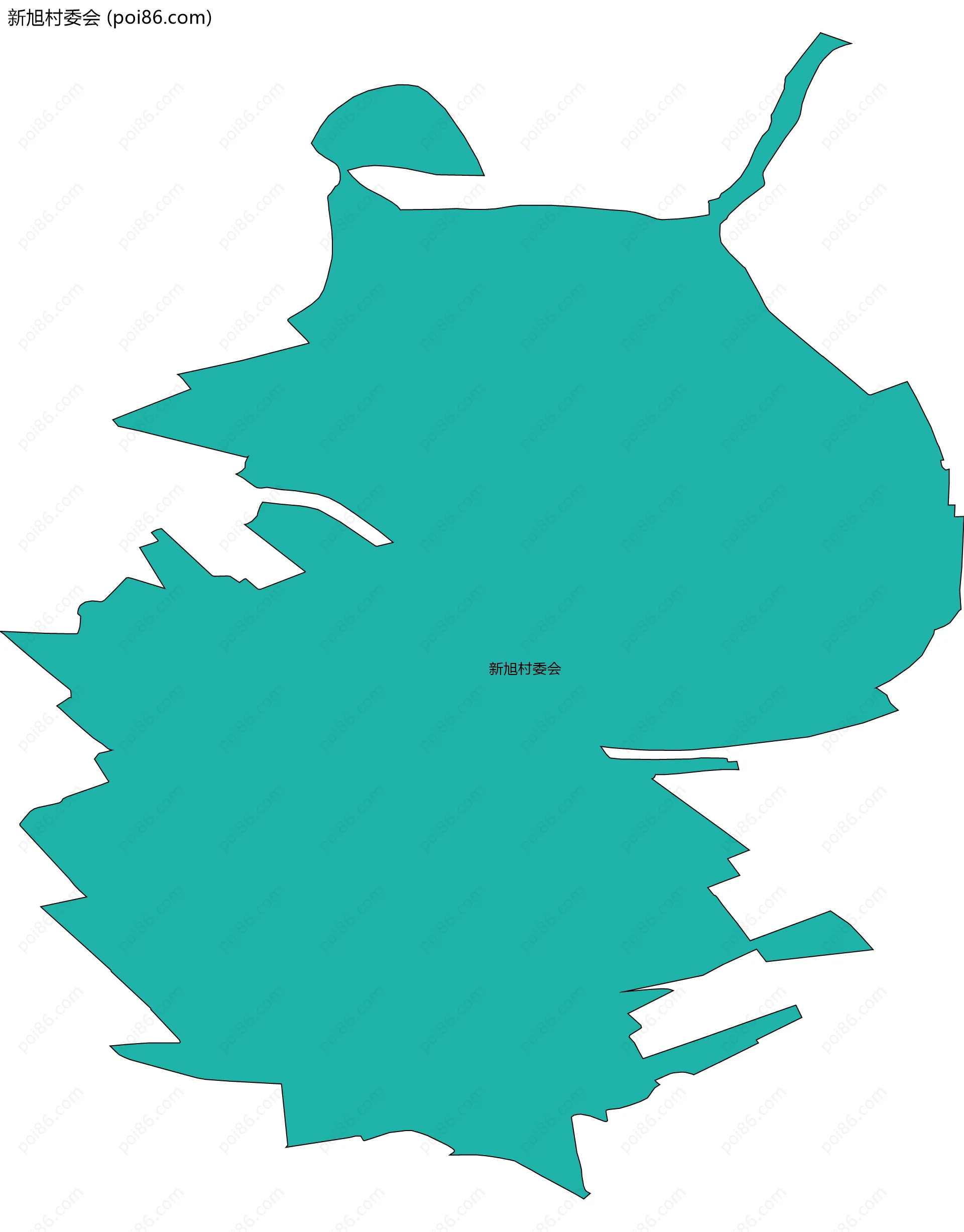 新旭村委会边界地图