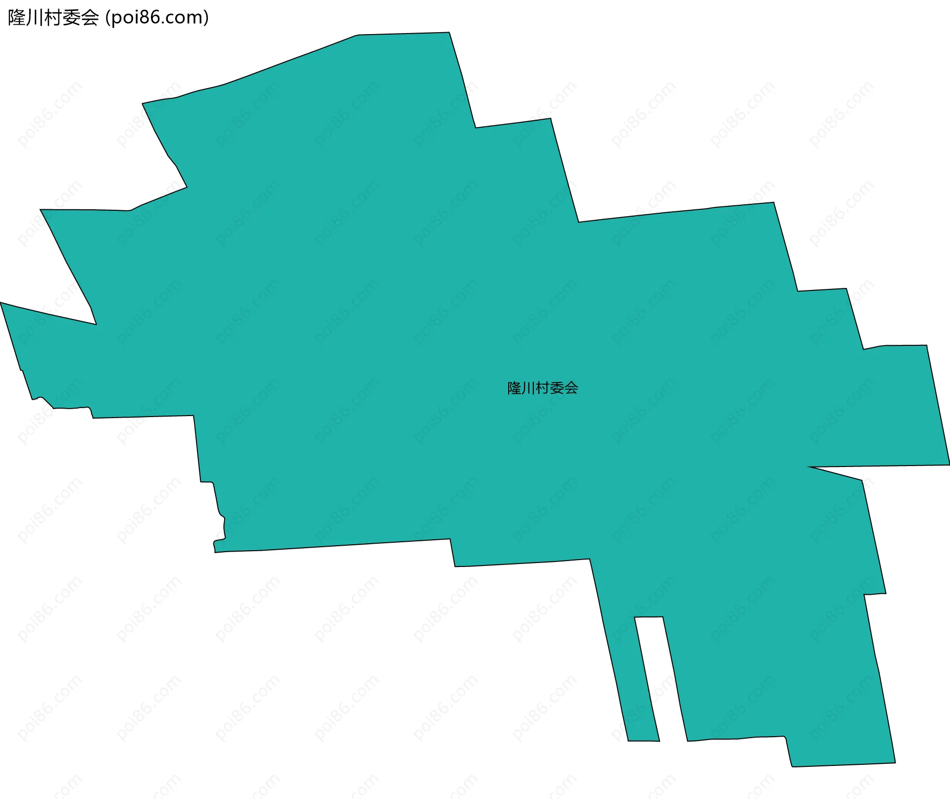 隆川村委会边界地图