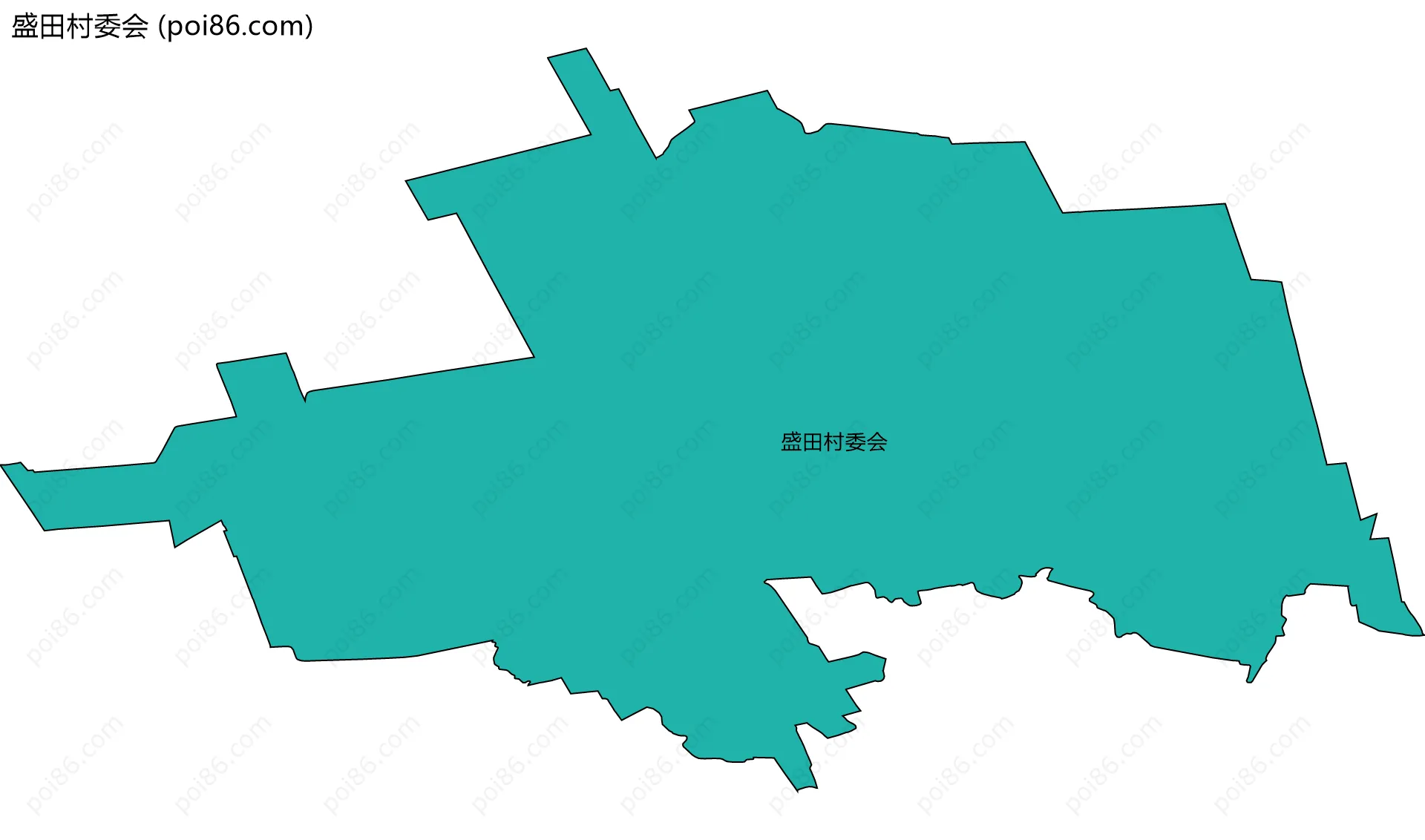 盛田村委会边界地图