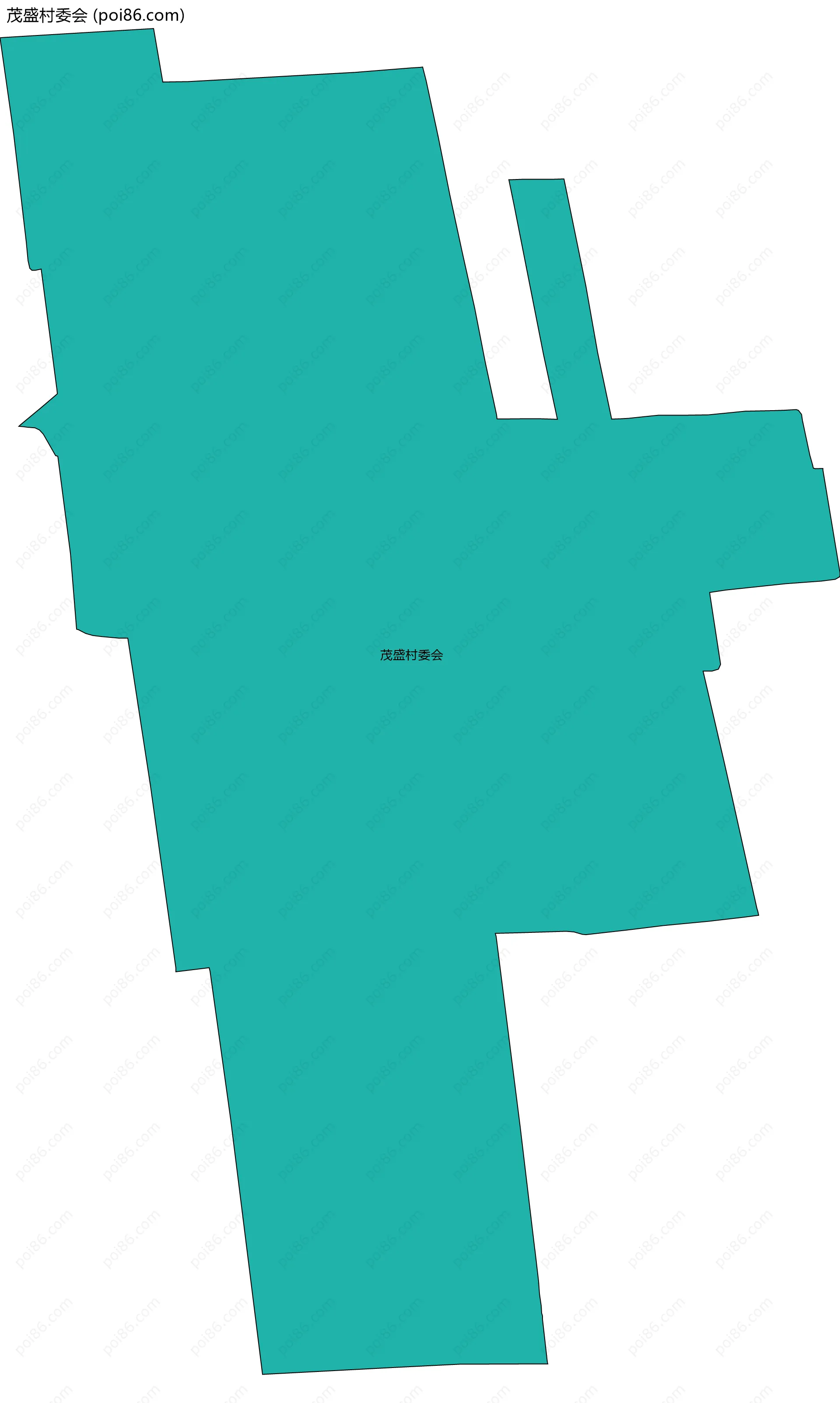 茂盛村委会边界地图