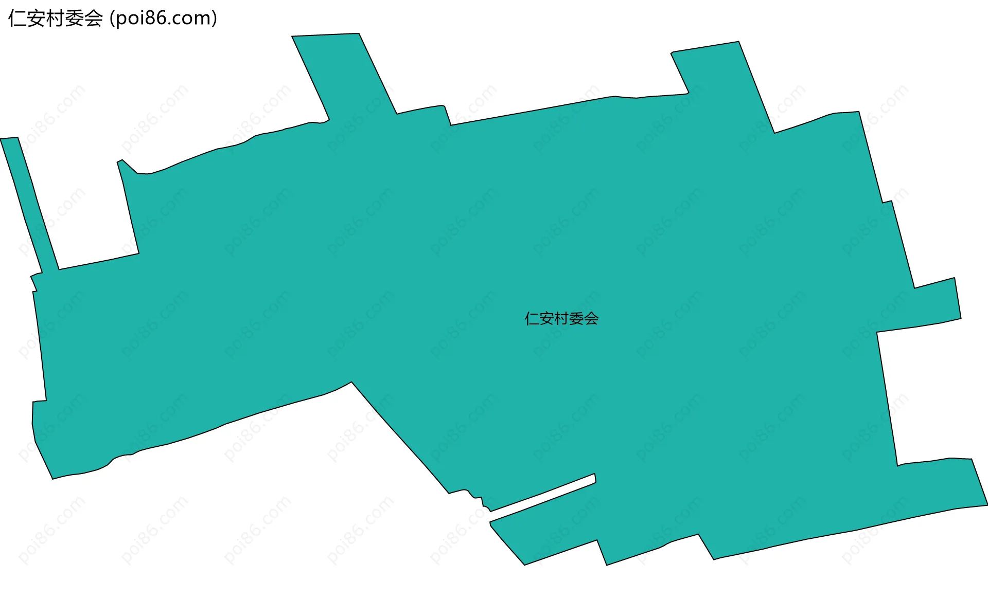 仁安村委会边界地图