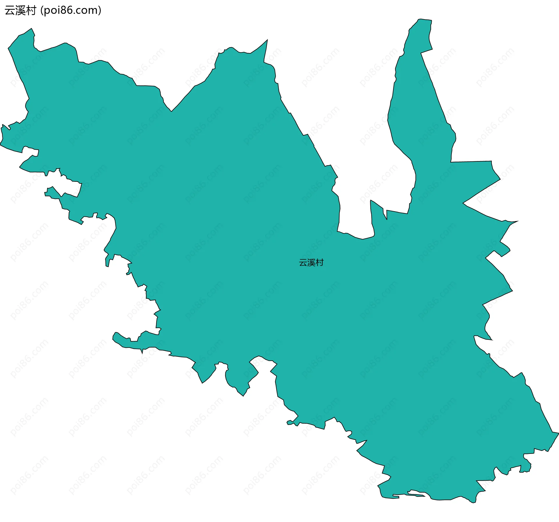 云溪村边界地图
