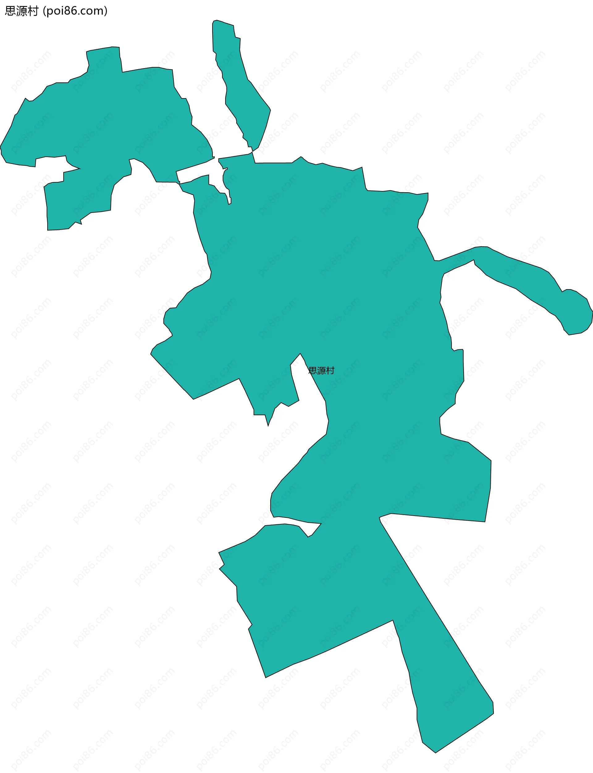 思源村边界地图