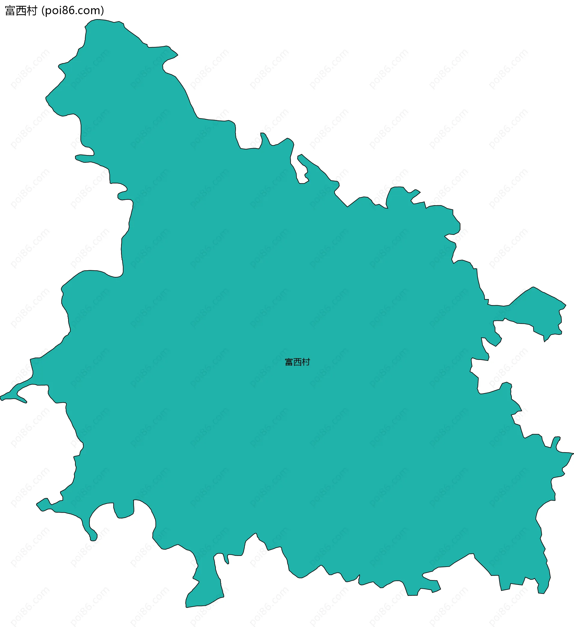 富西村边界地图