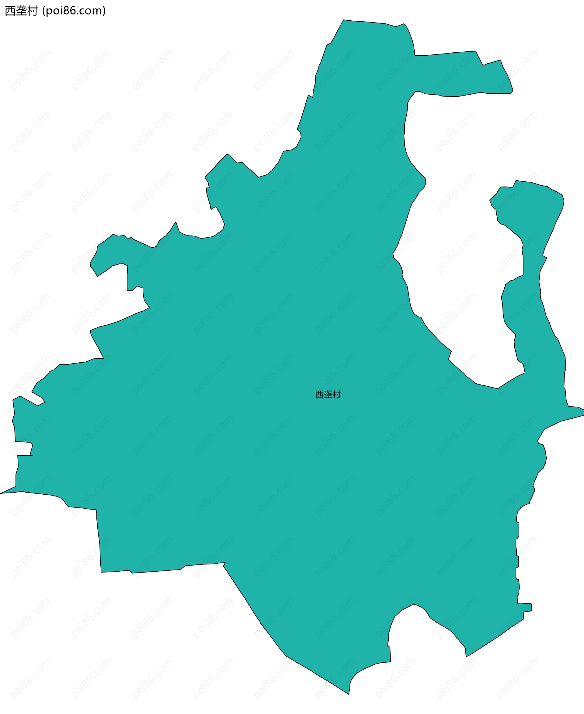西垄村边界地图