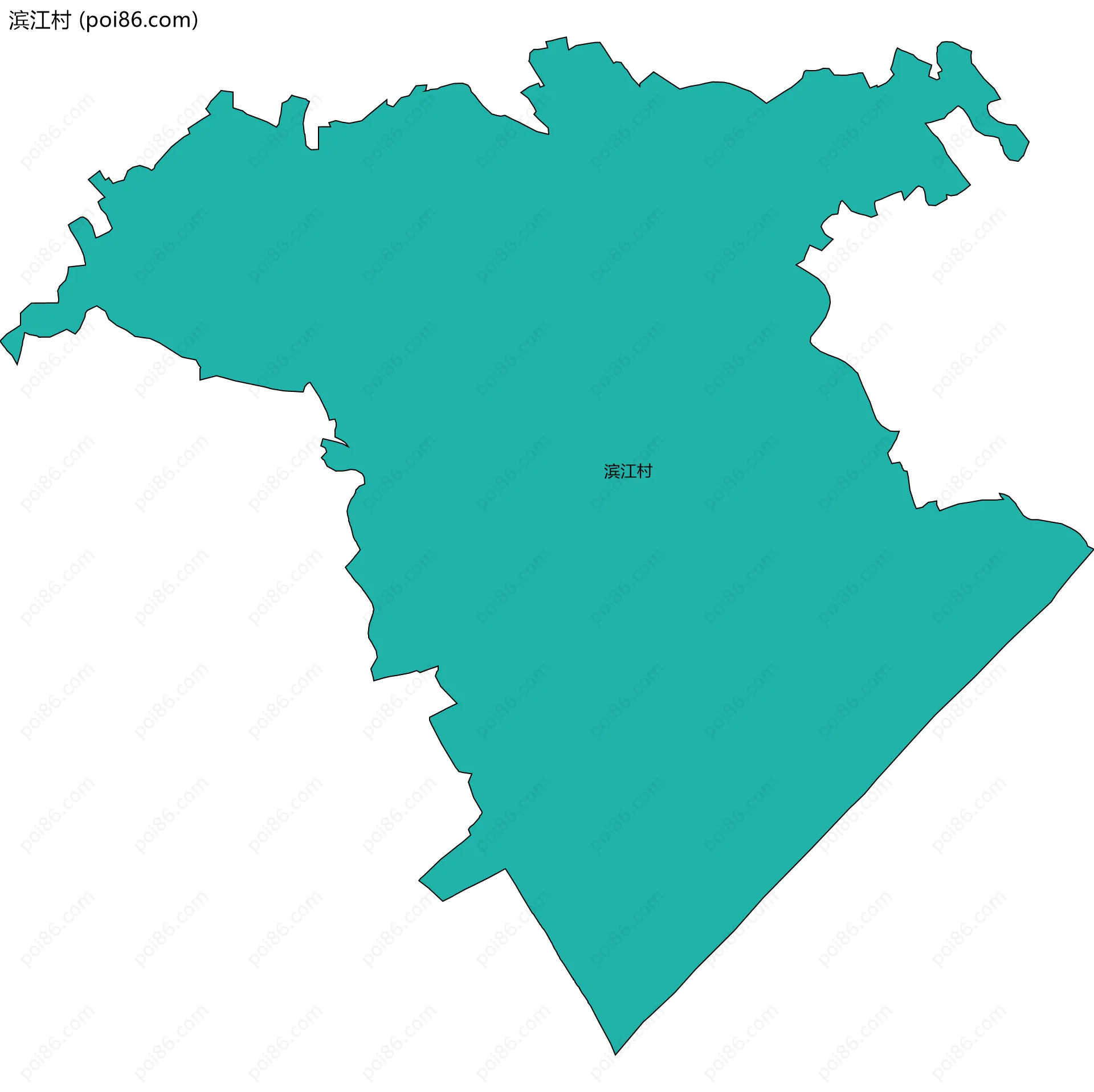 滨江村边界地图