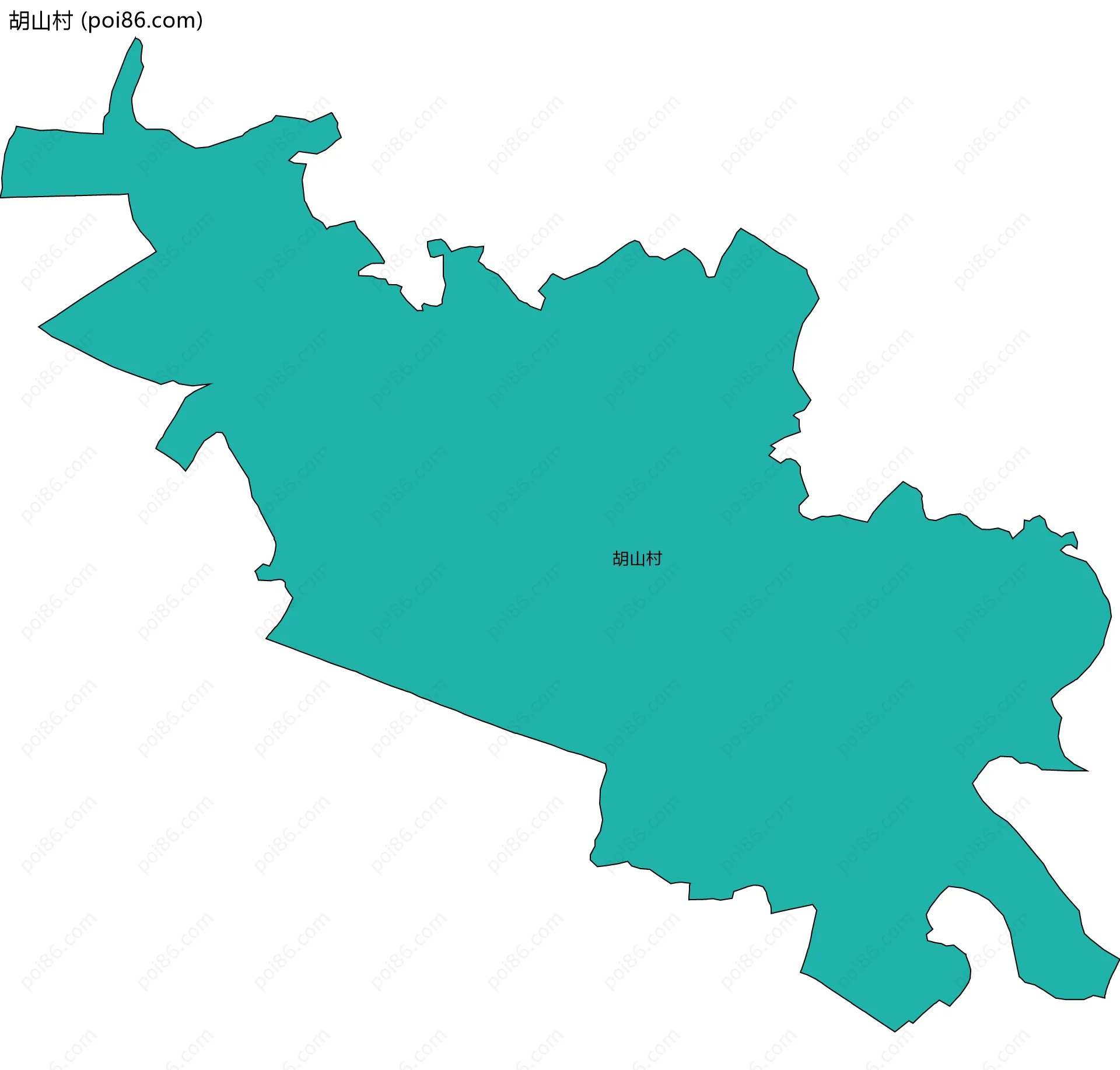 胡山村边界地图