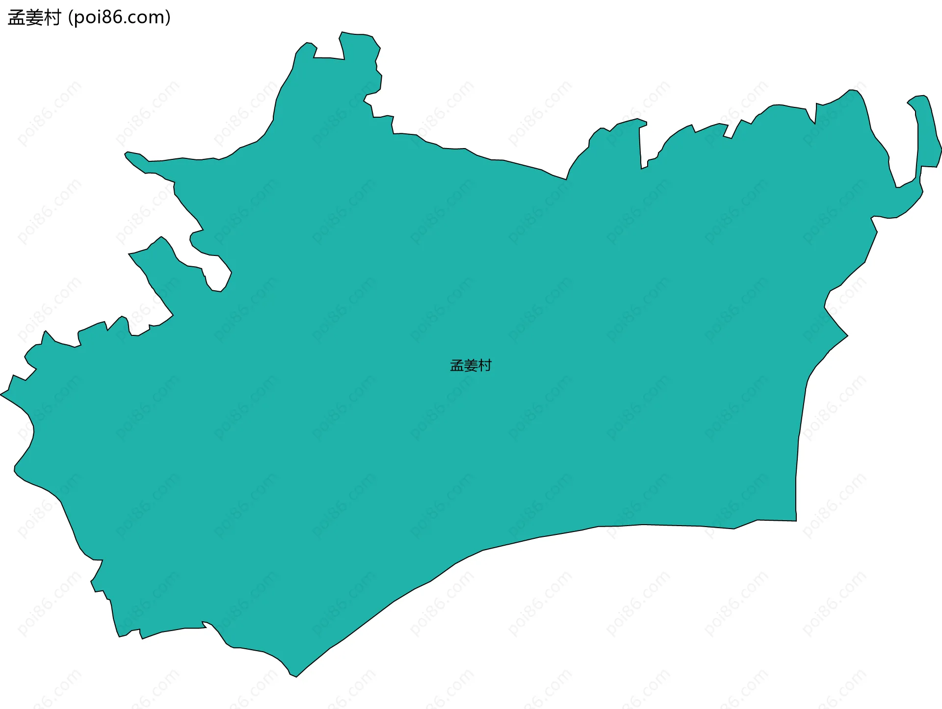 孟姜村边界地图