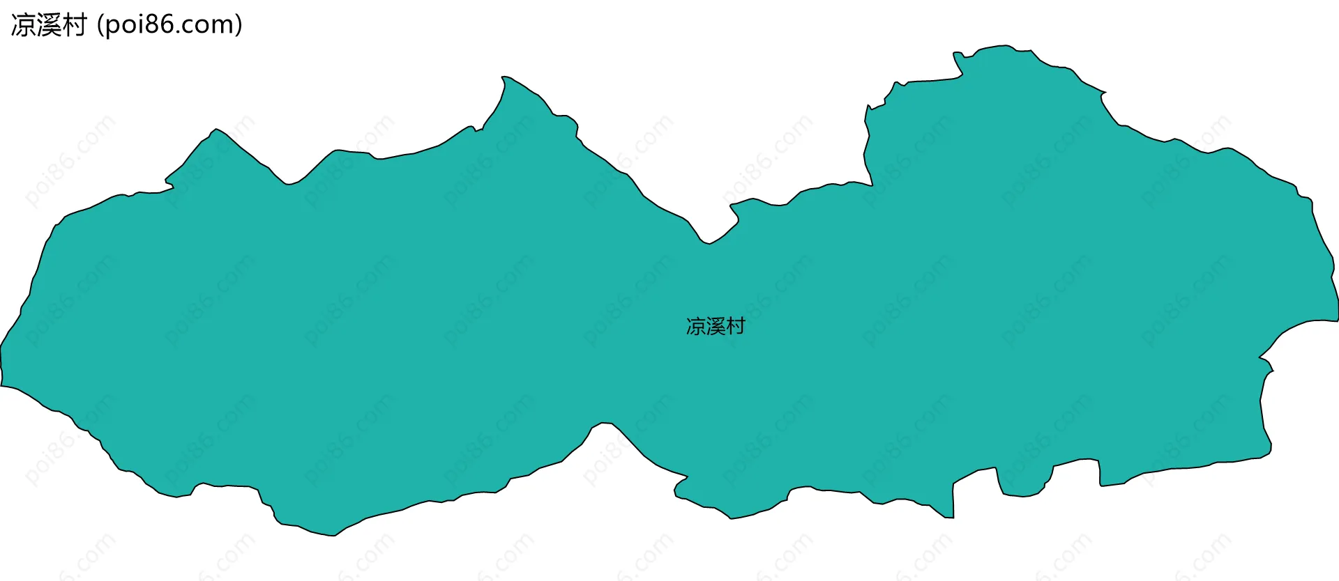 凉溪村边界地图