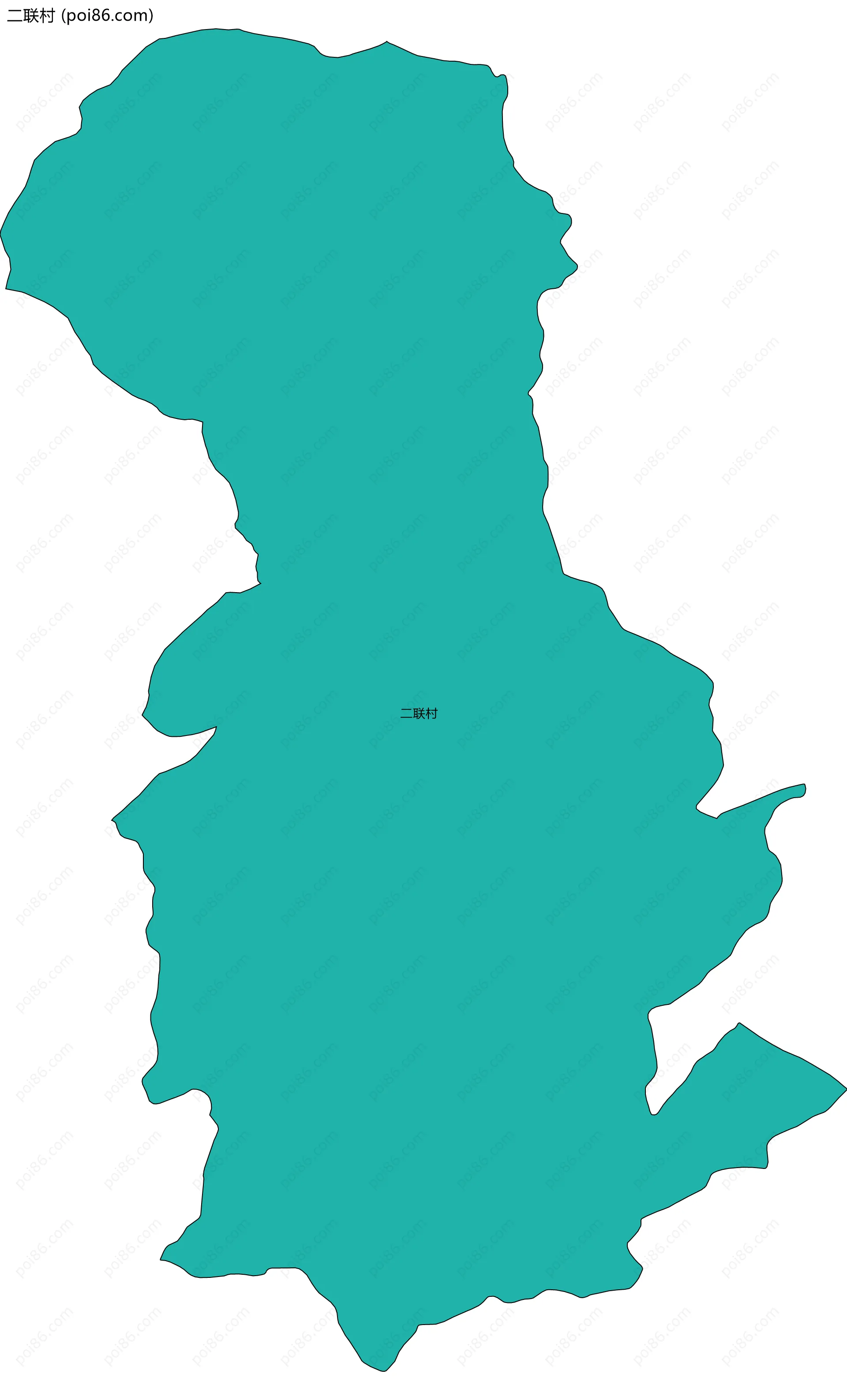 二联村边界地图