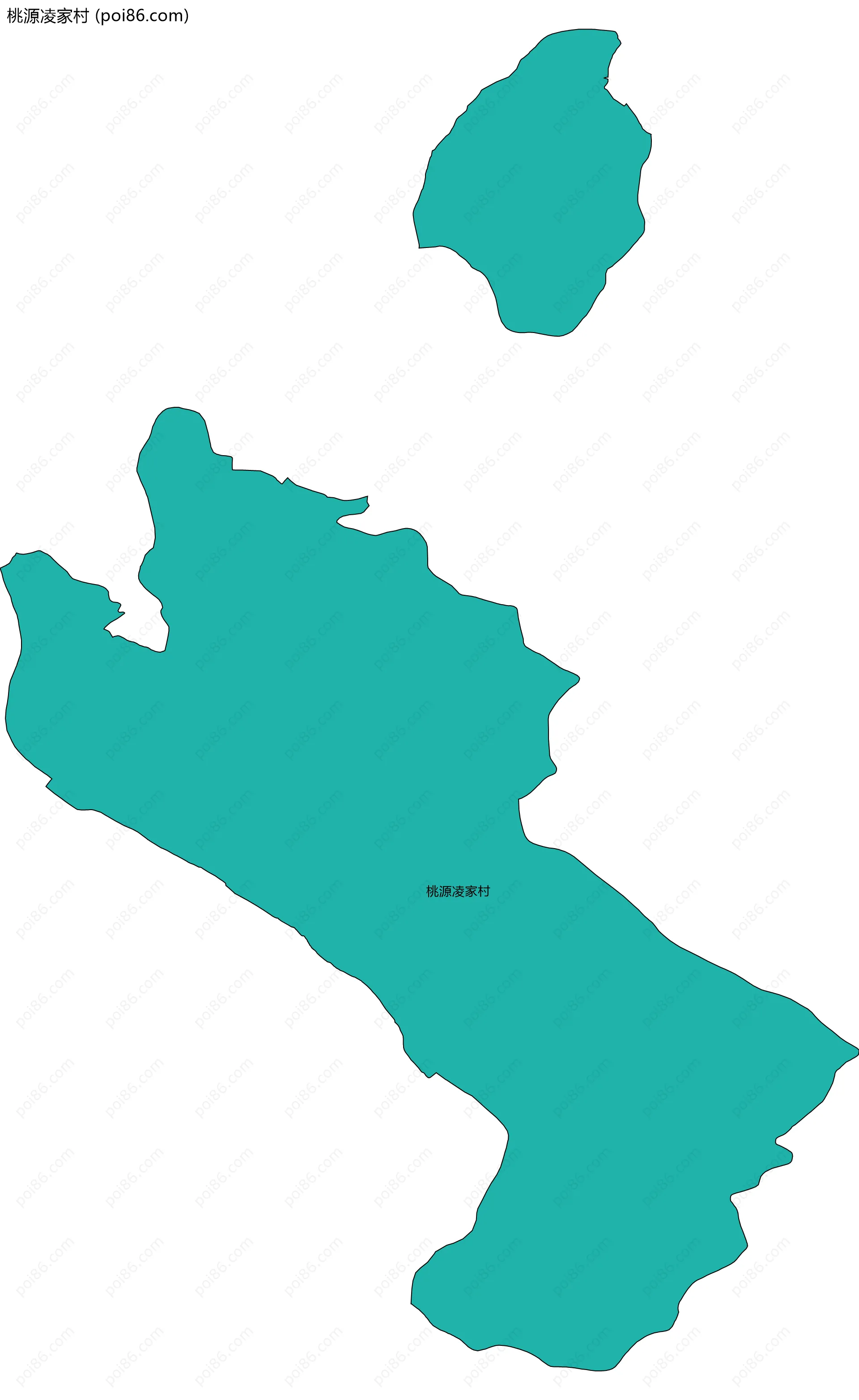 桃源凌家村边界地图
