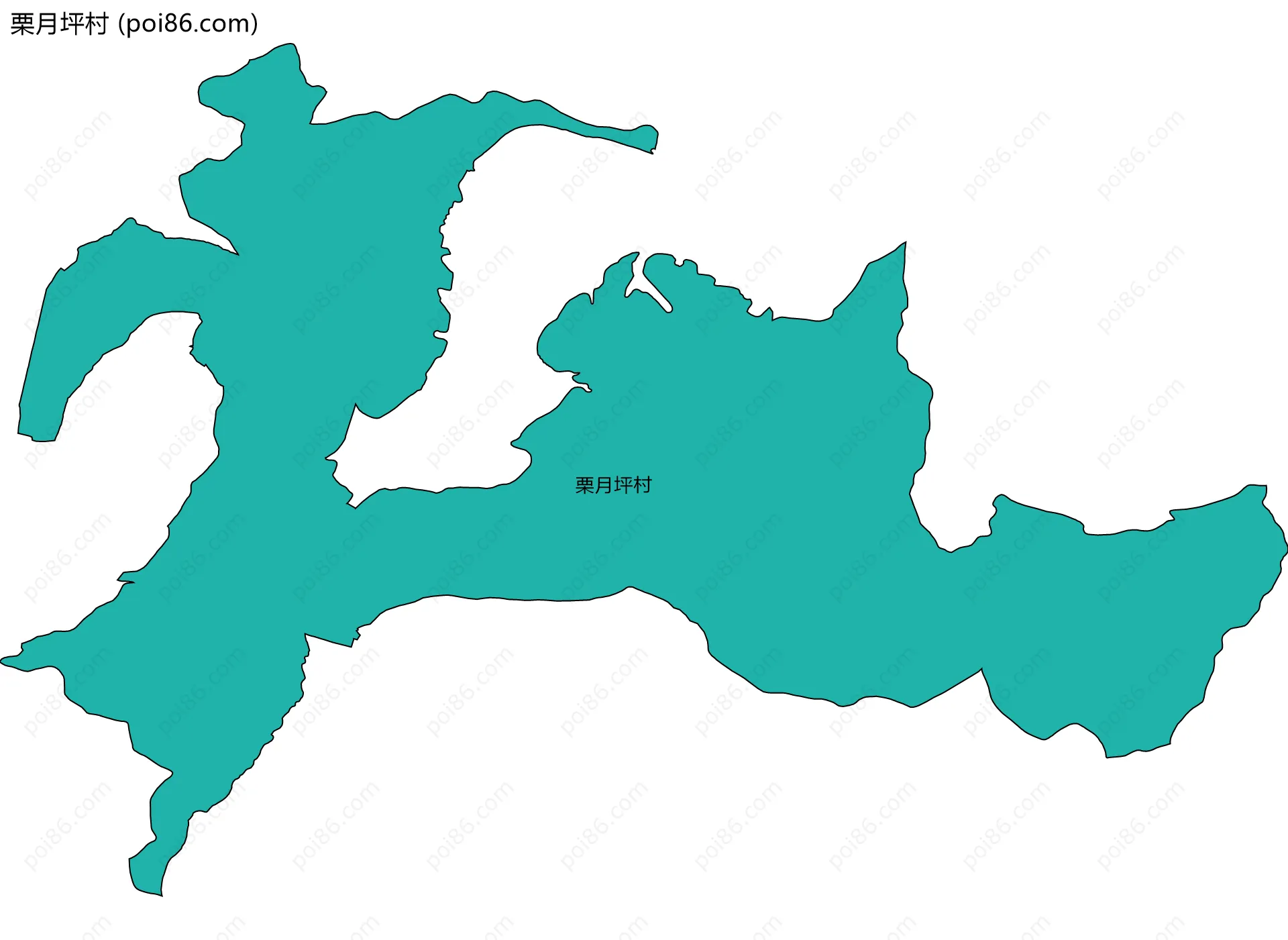 栗月坪村边界地图