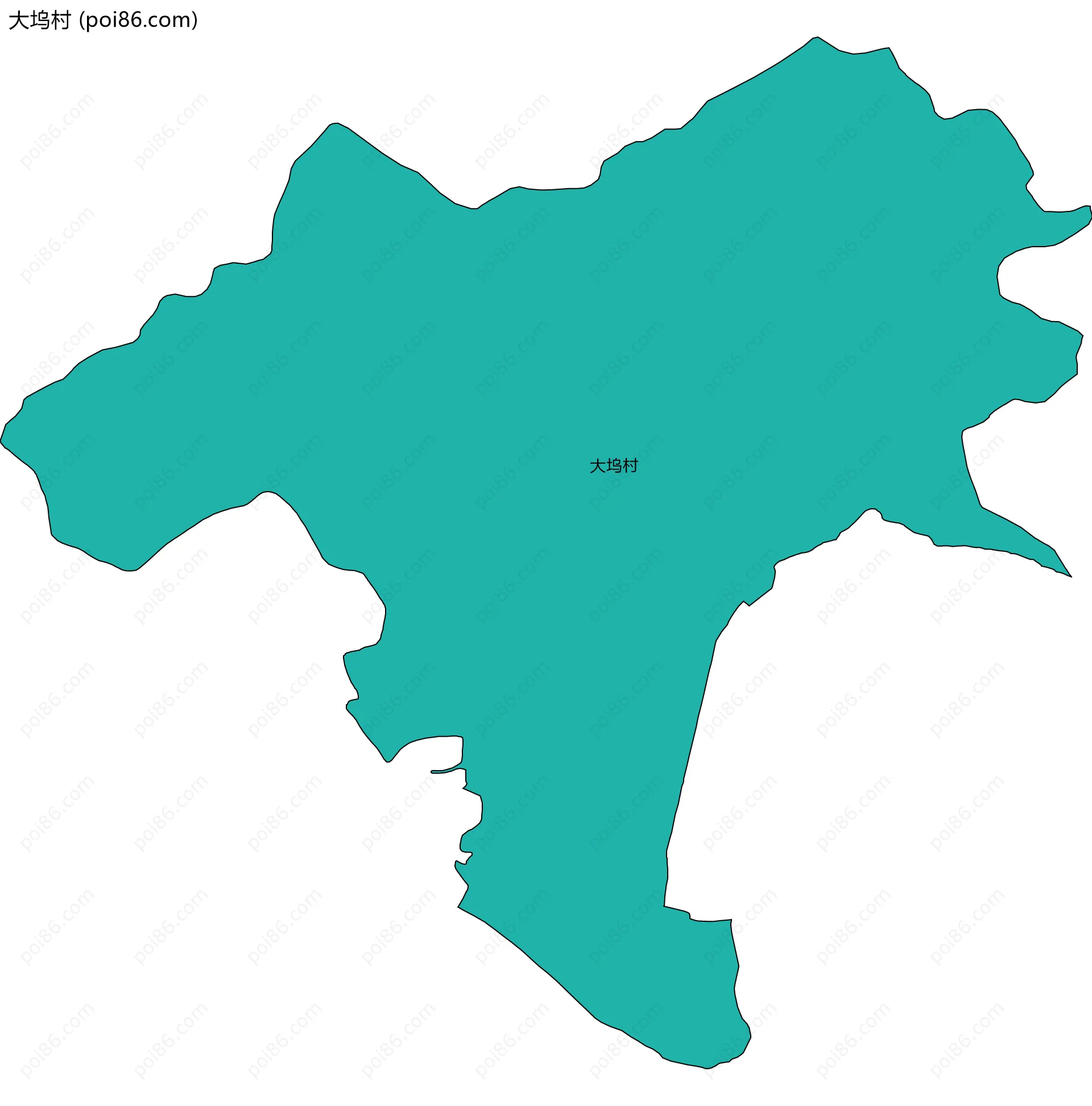 大坞村边界地图