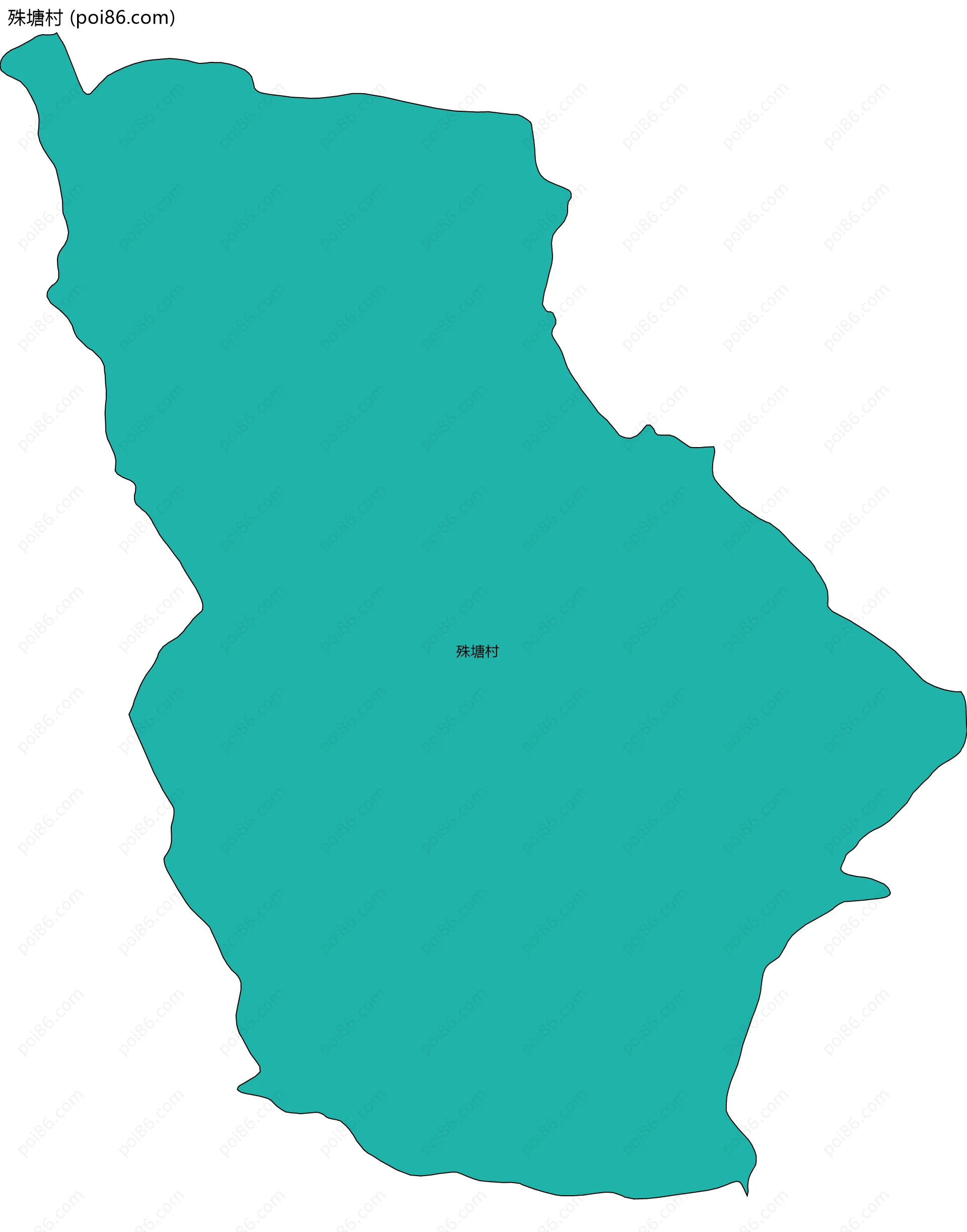 殊塘村边界地图