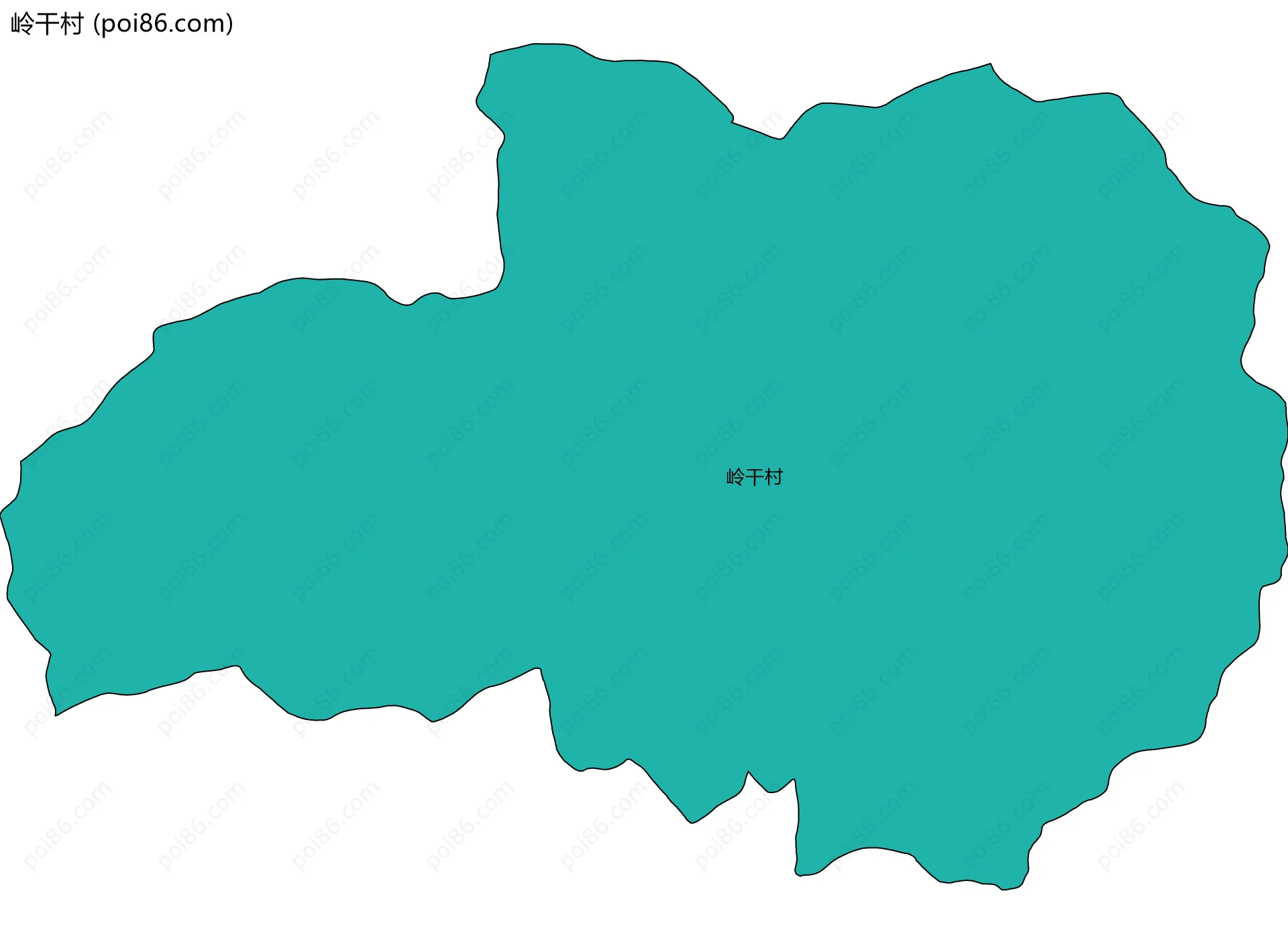 岭干村边界地图