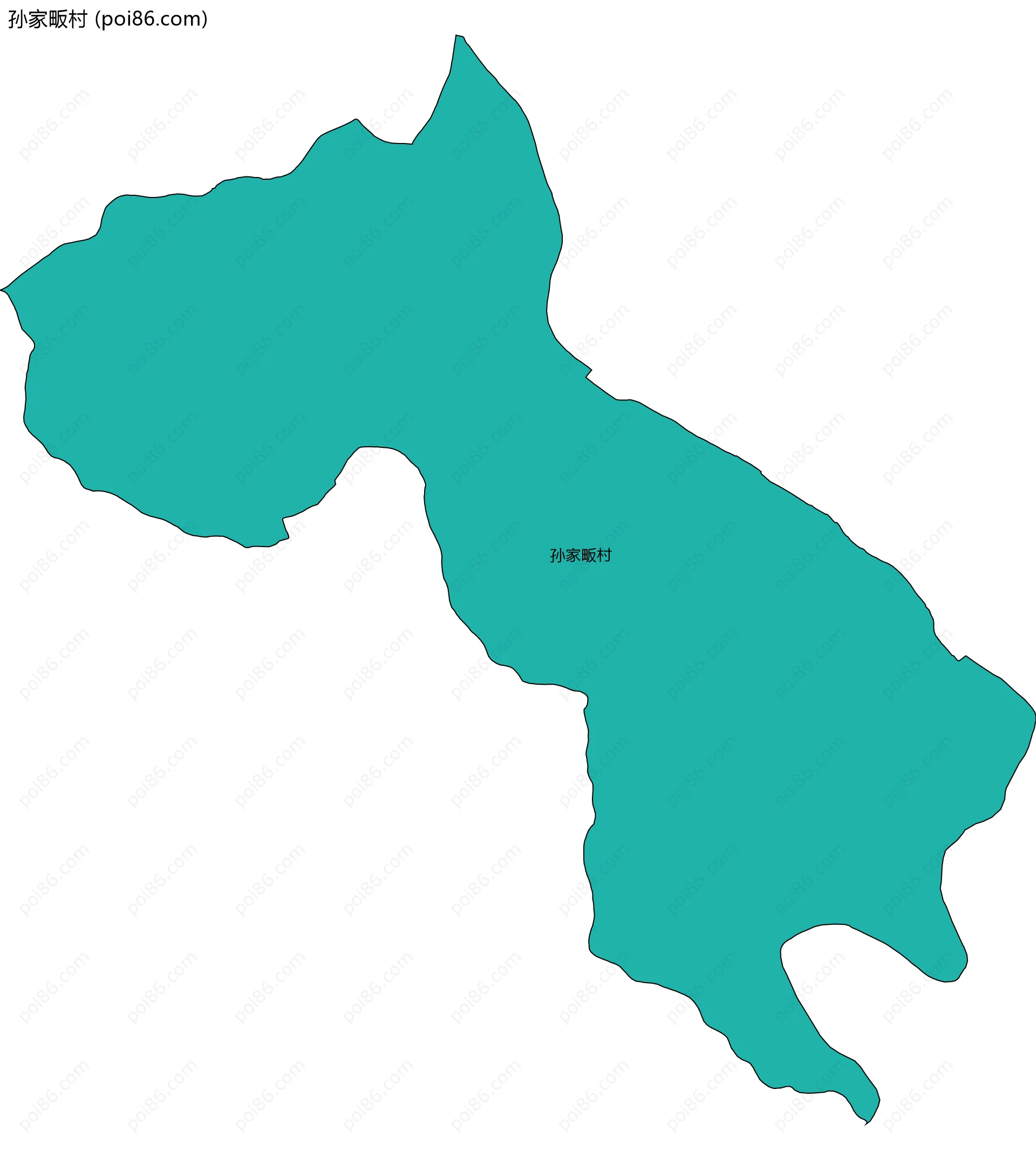 孙家畈村边界地图