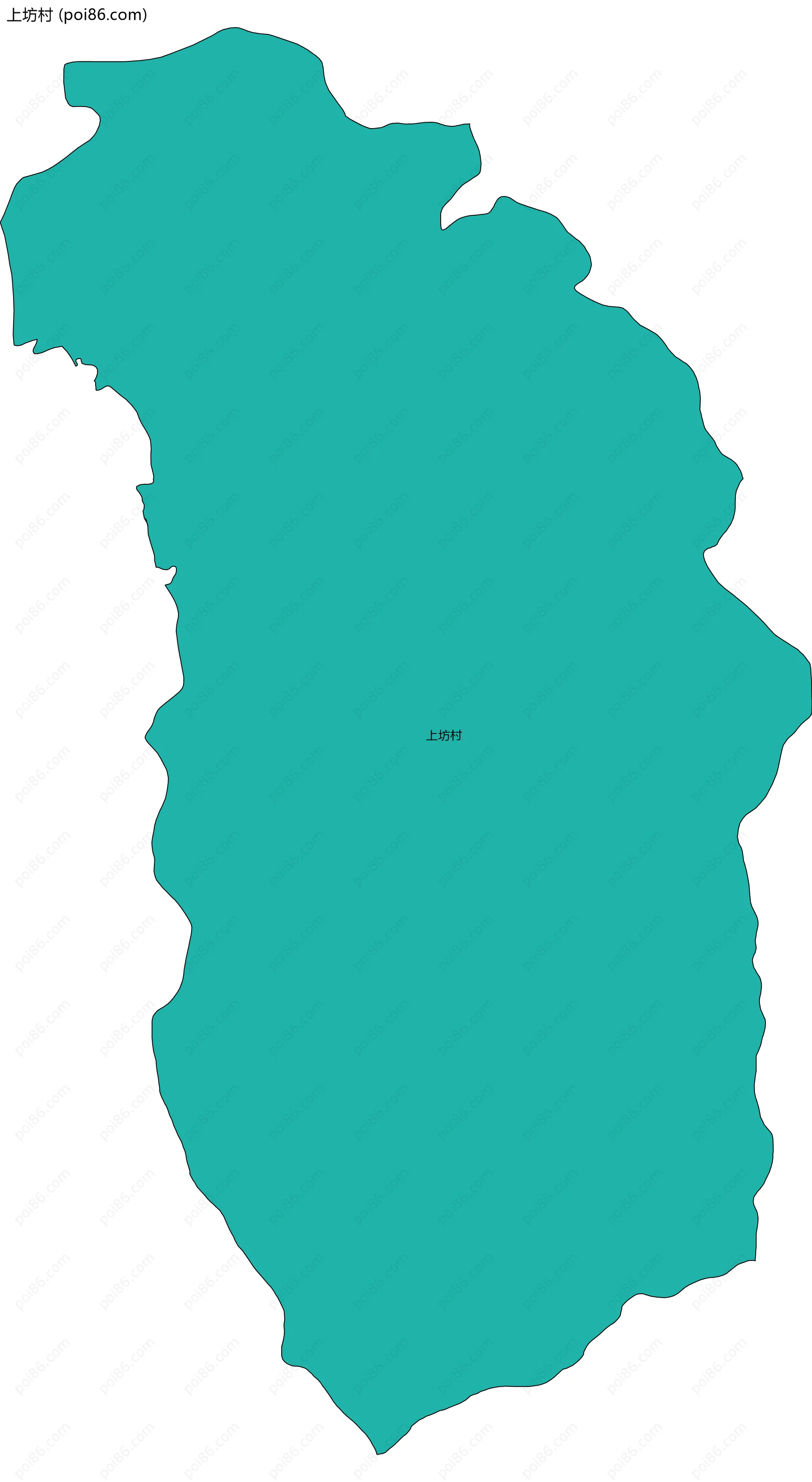 上坊村边界地图