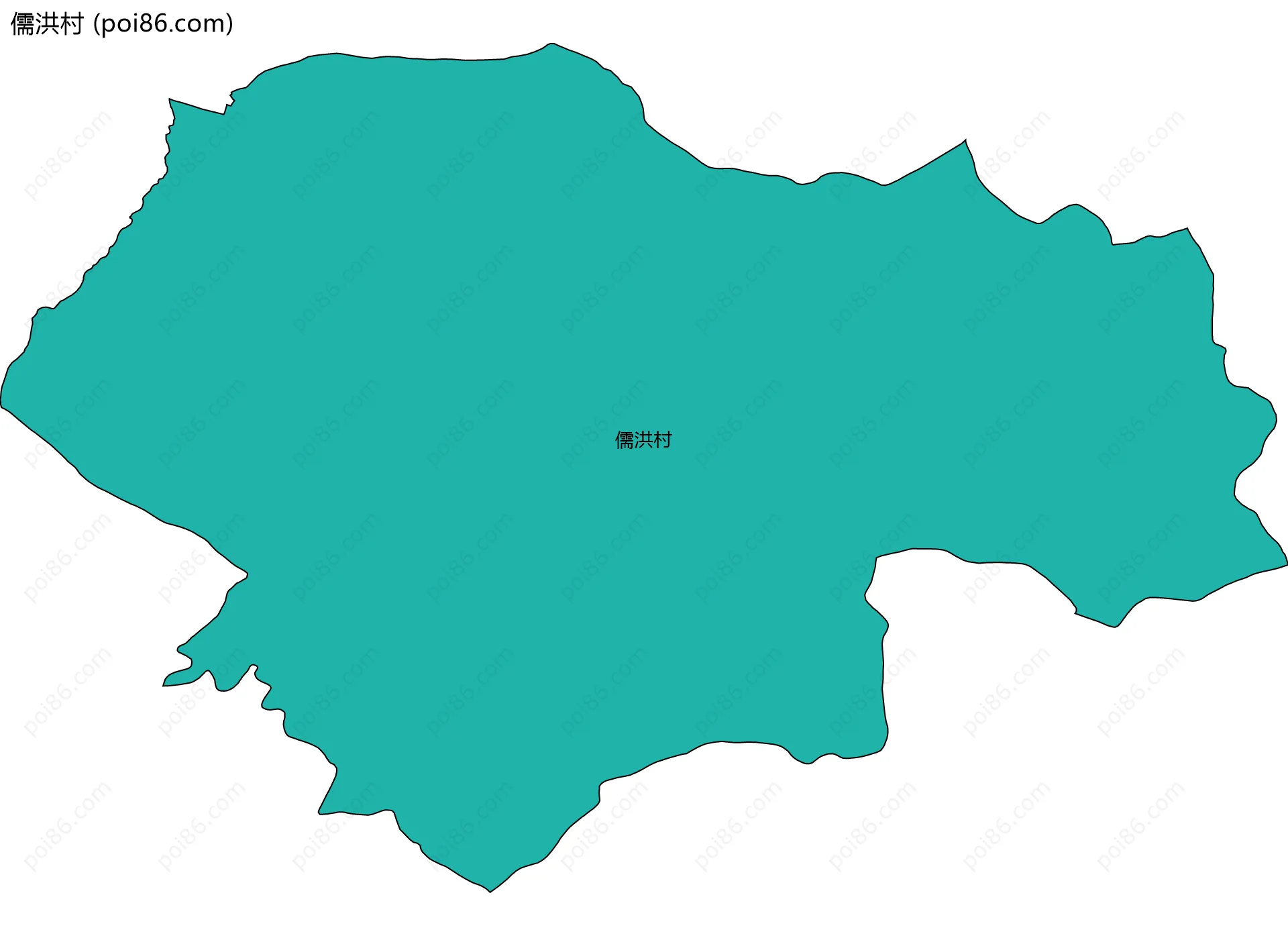 儒洪村边界地图