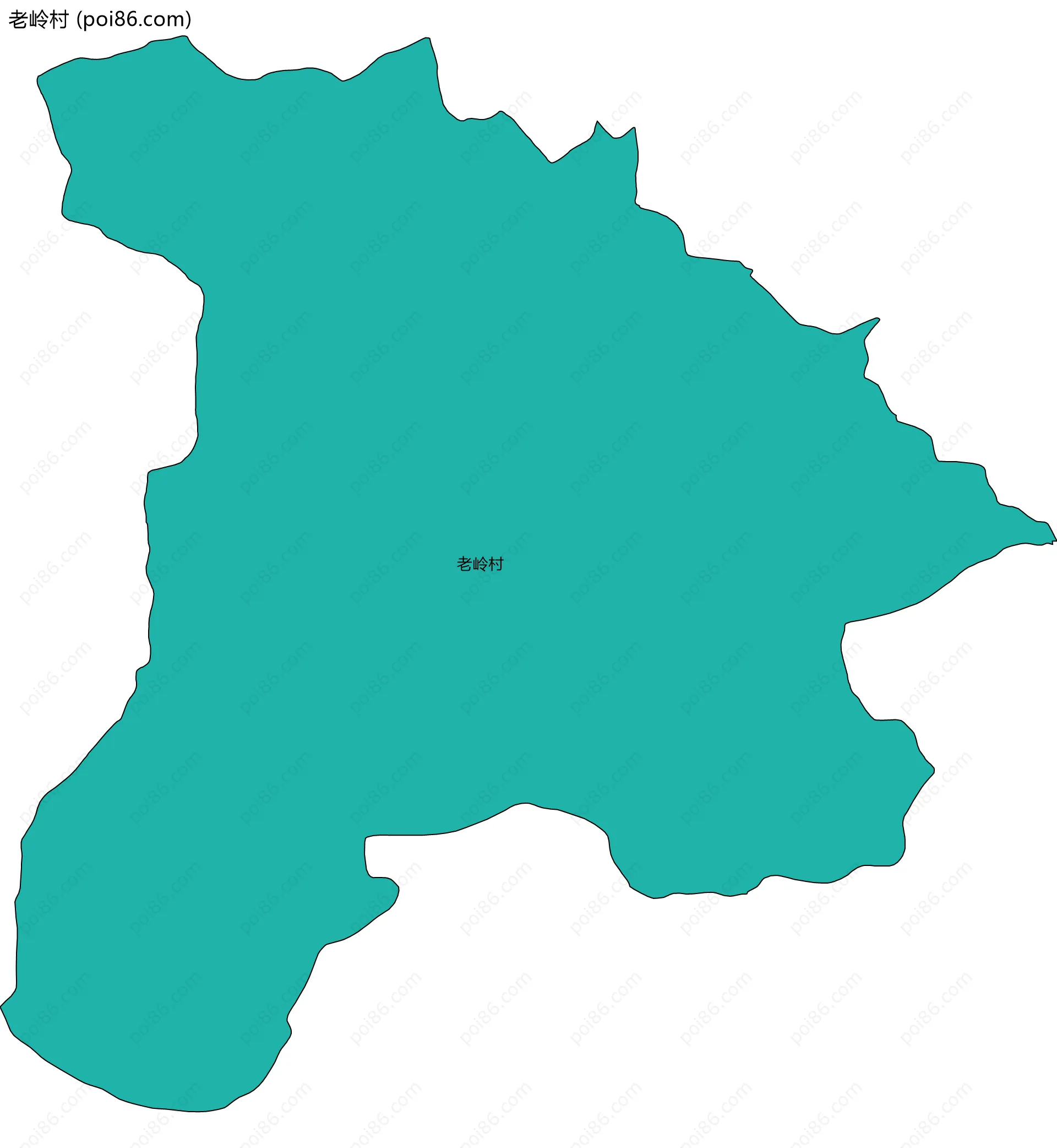 老岭村边界地图