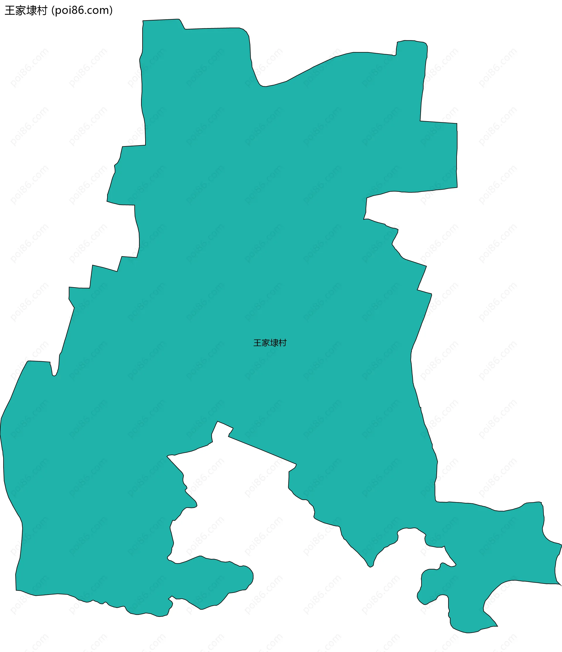 王家埭村边界地图