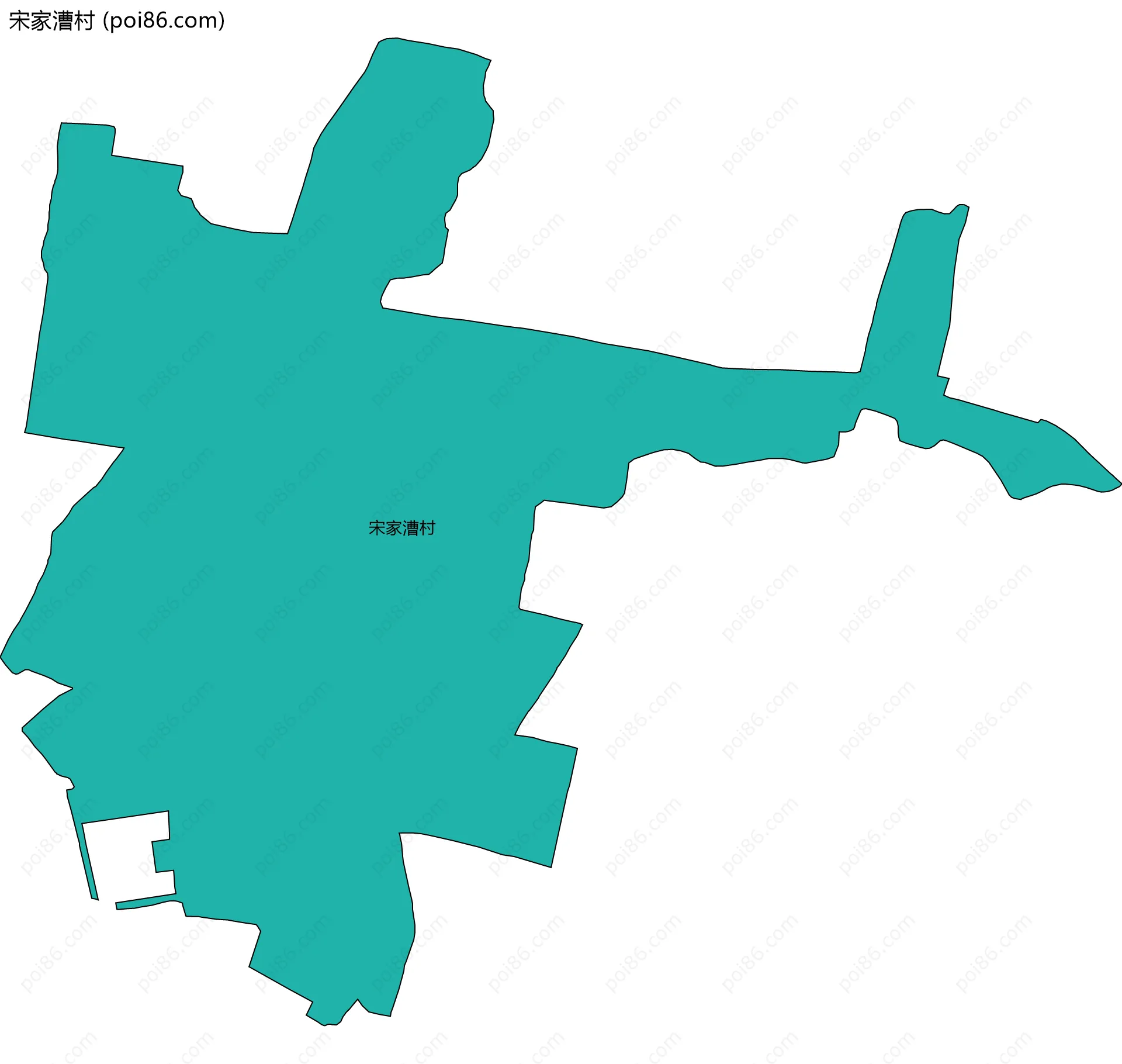 宋家漕村边界地图