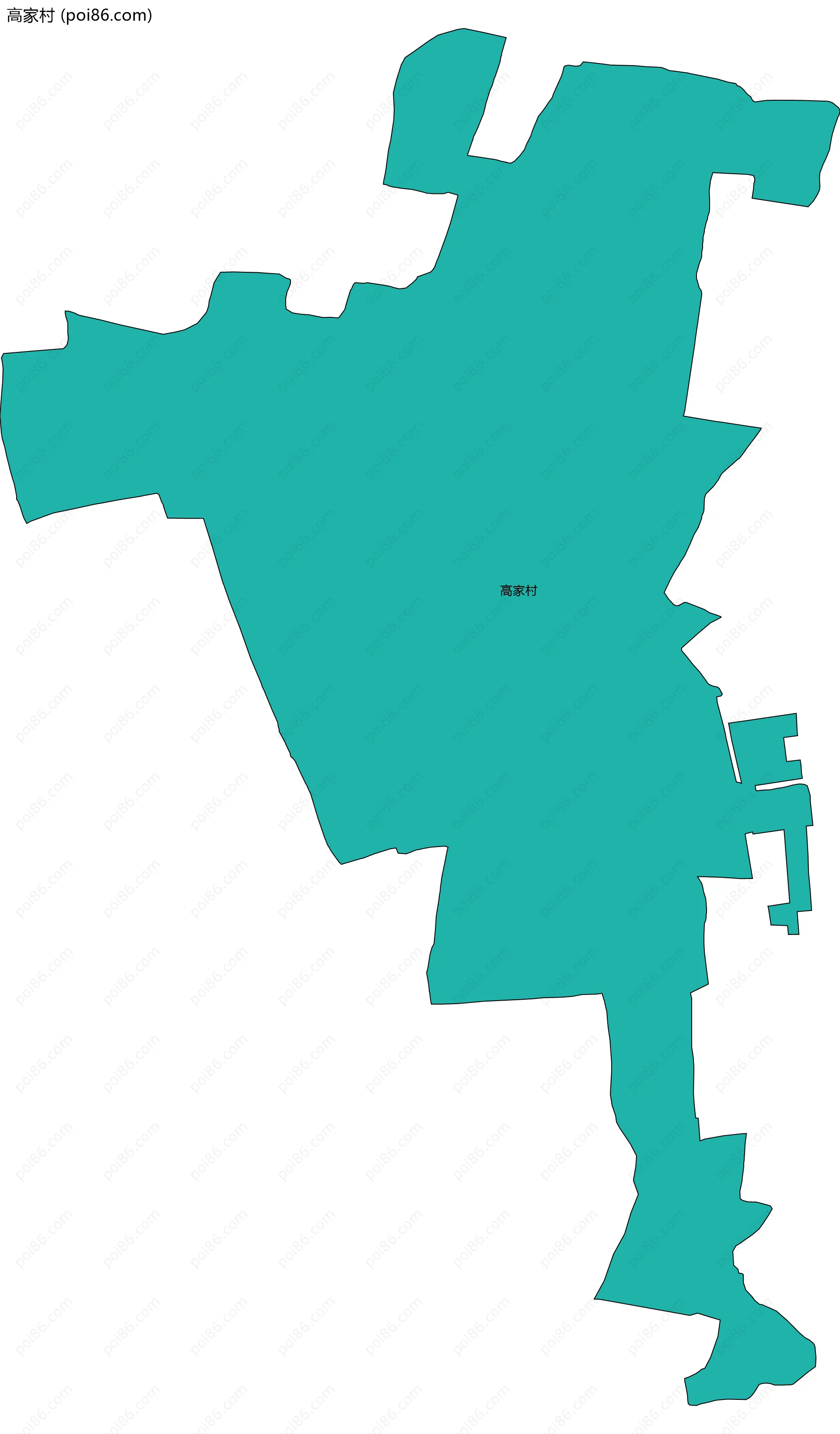 高家村边界地图