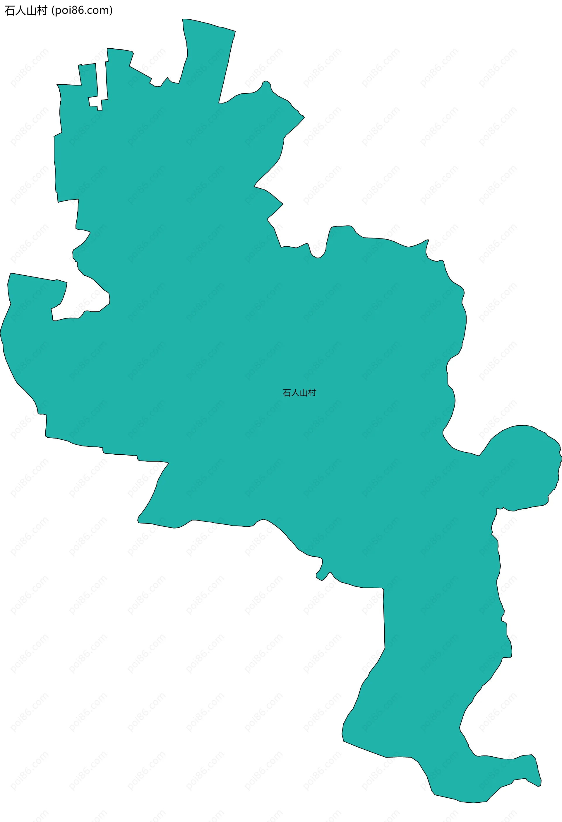 石人山村边界地图