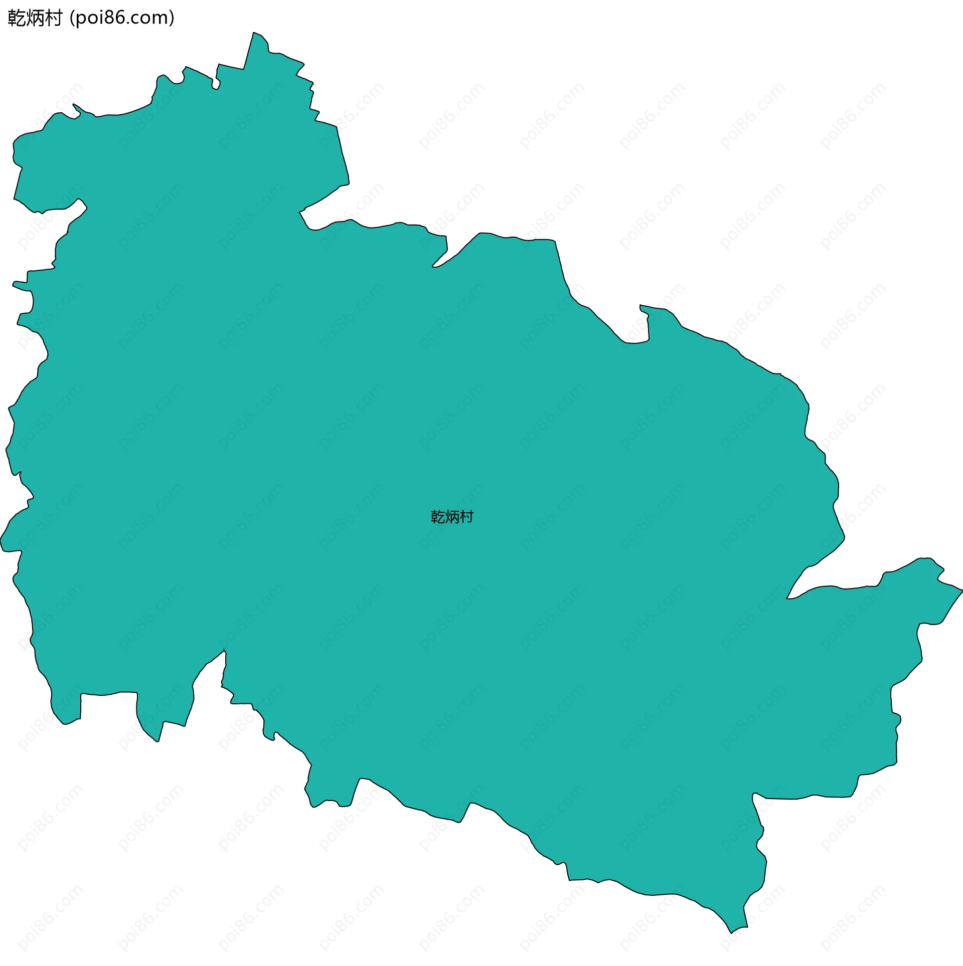乾炳村边界地图