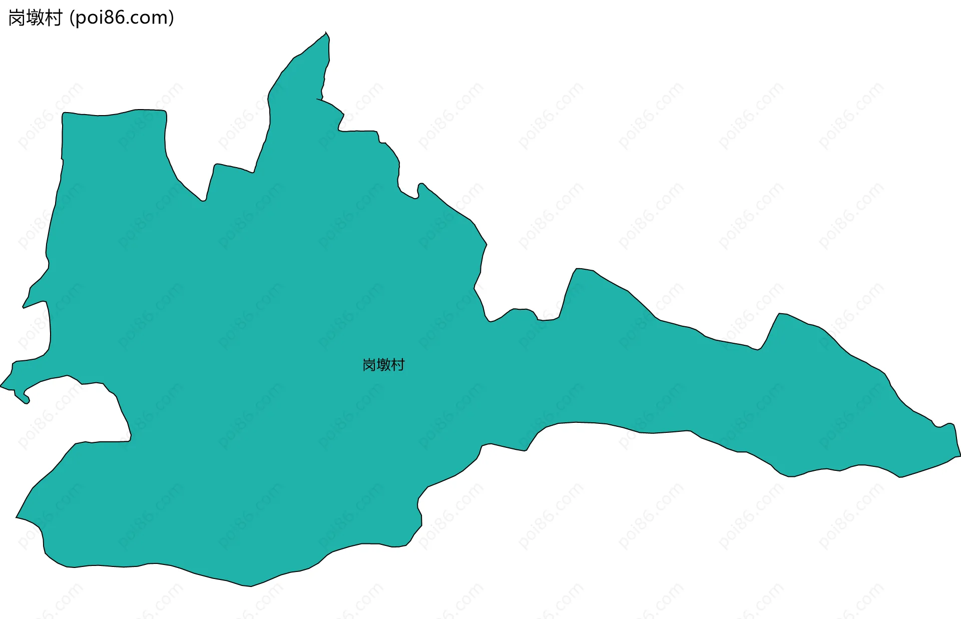 岗墩村边界地图