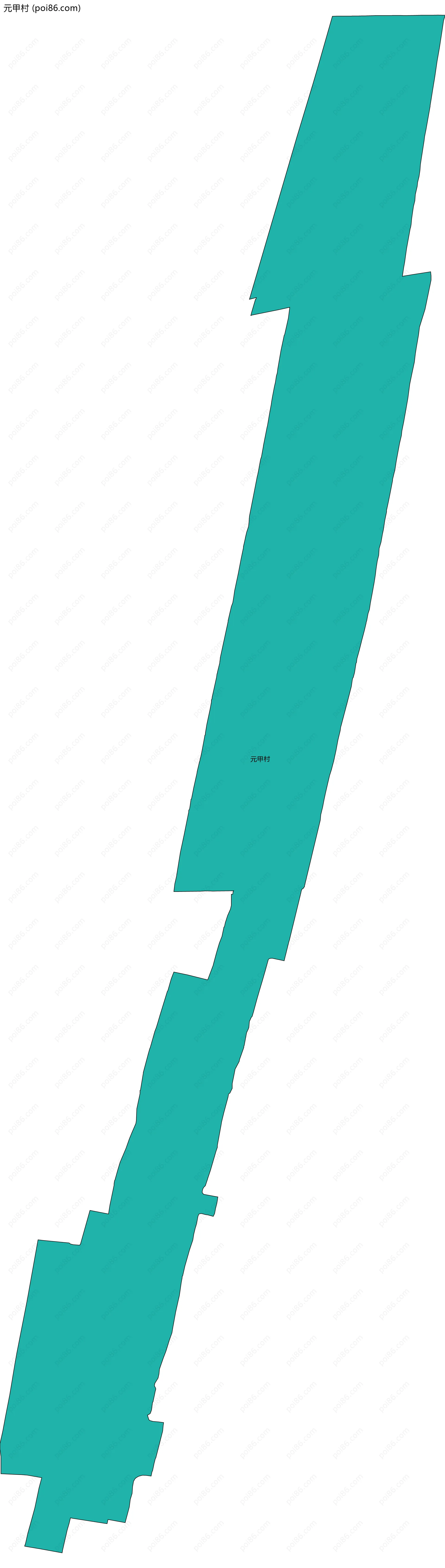 元甲村边界地图