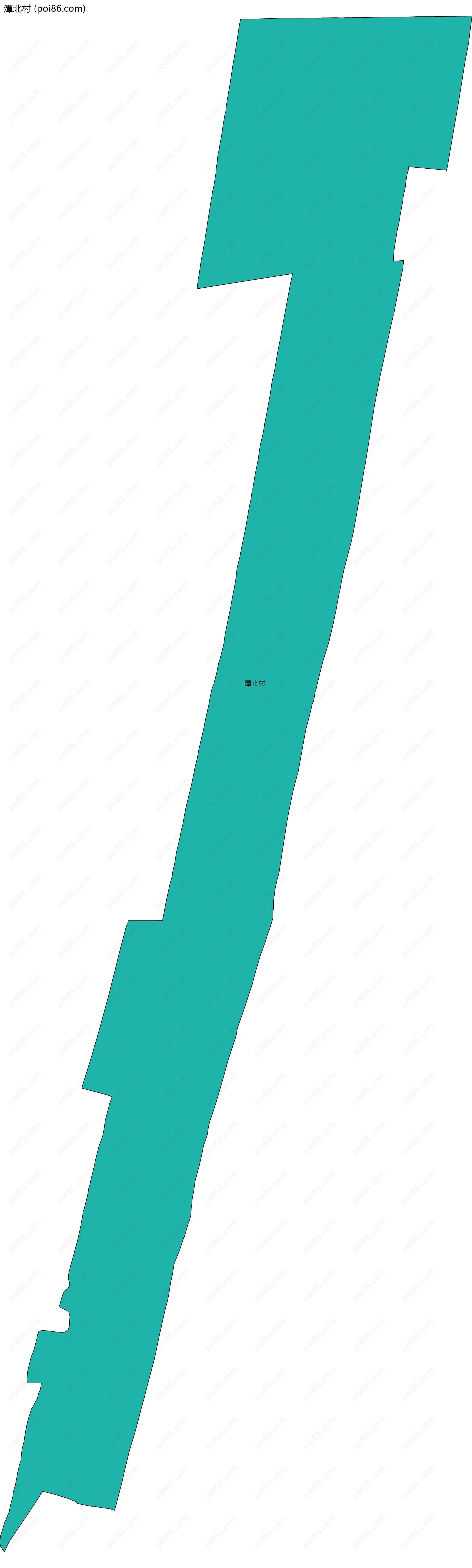 潭北村边界地图