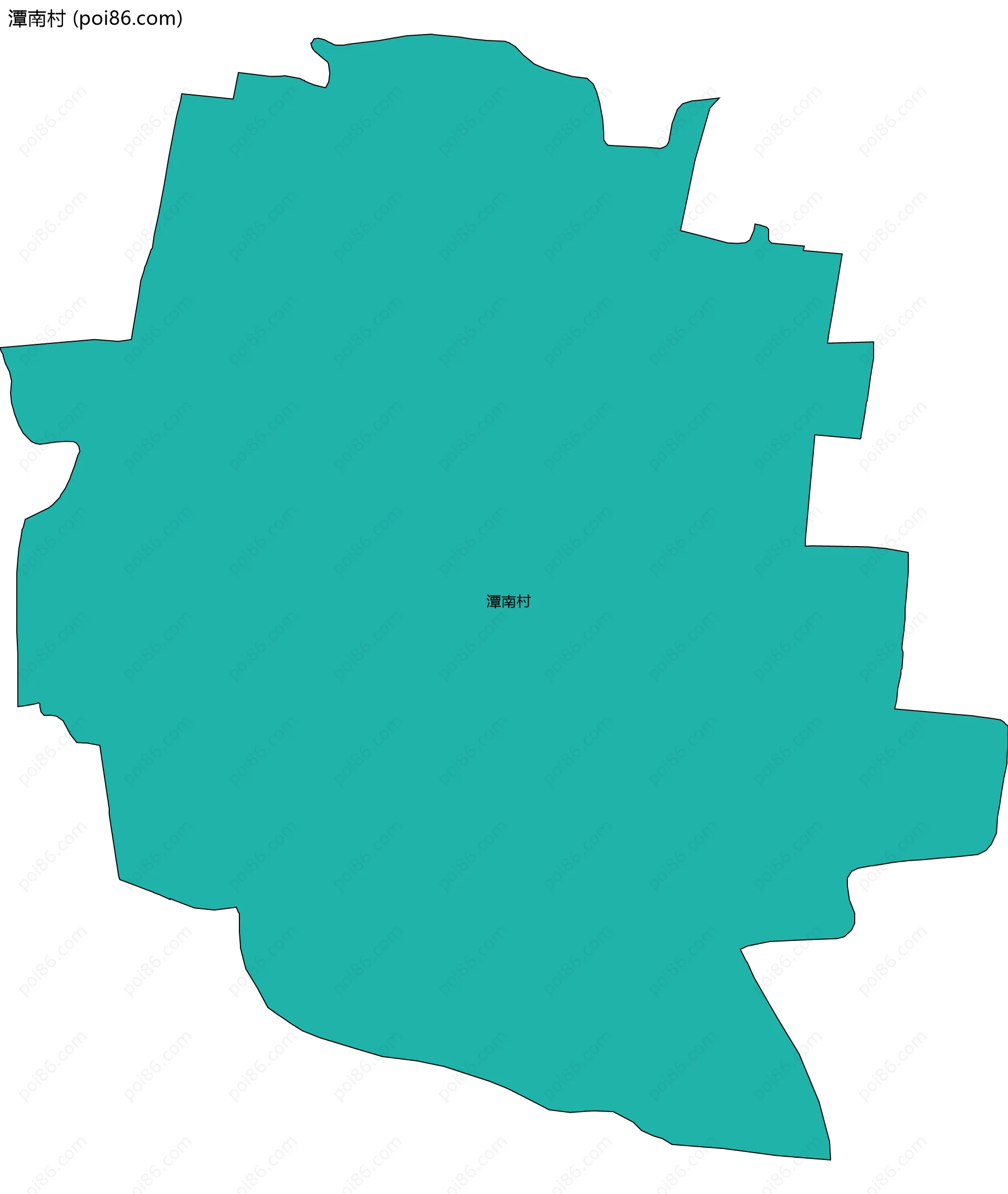 潭南村边界地图