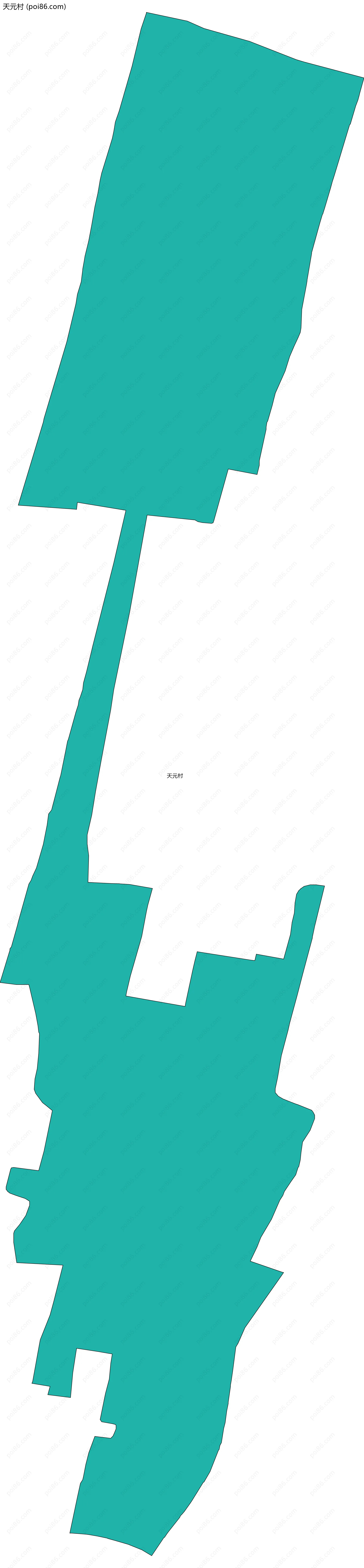 天元村边界地图