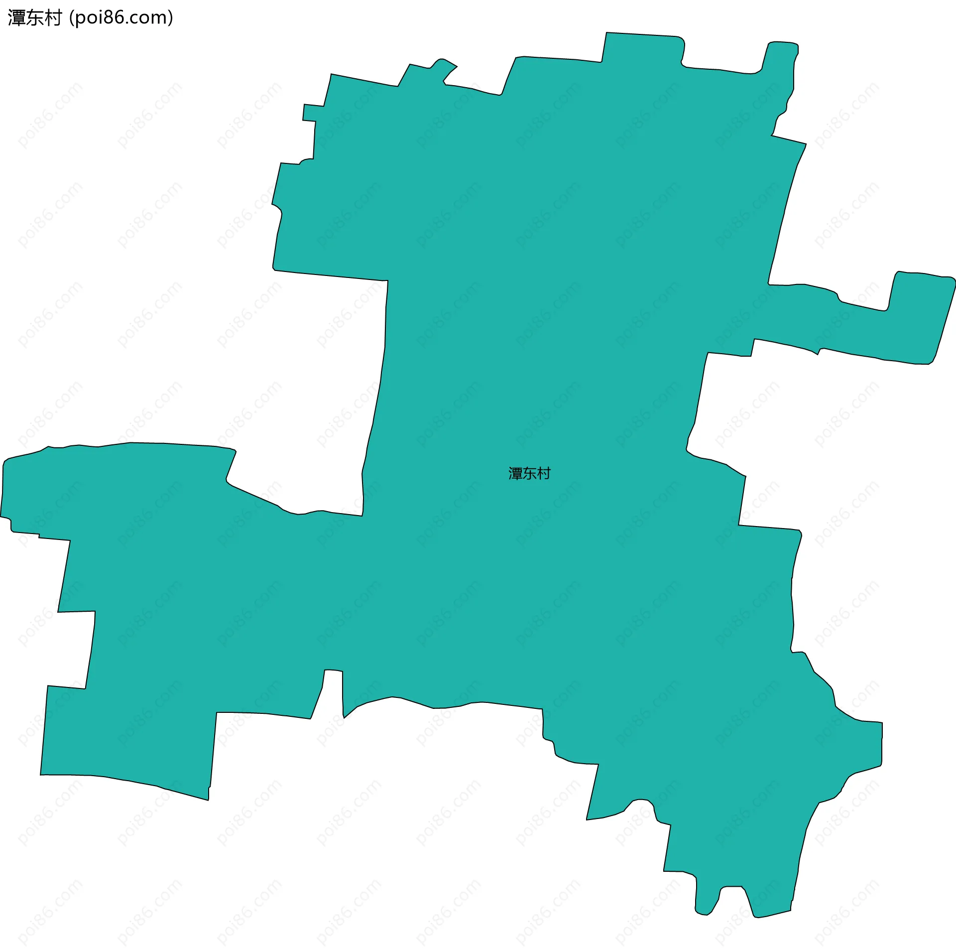 潭东村边界地图