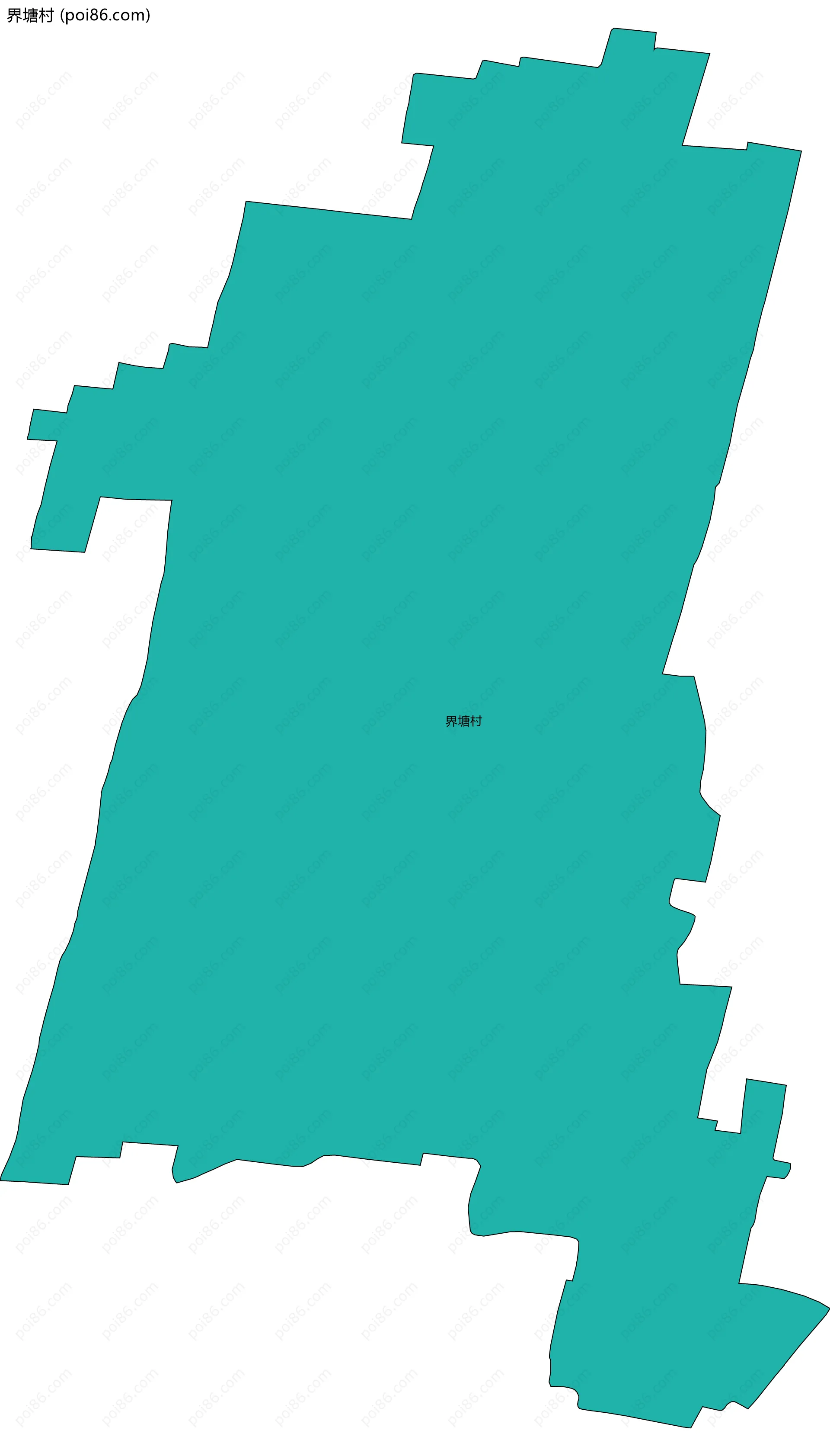 界塘村边界地图