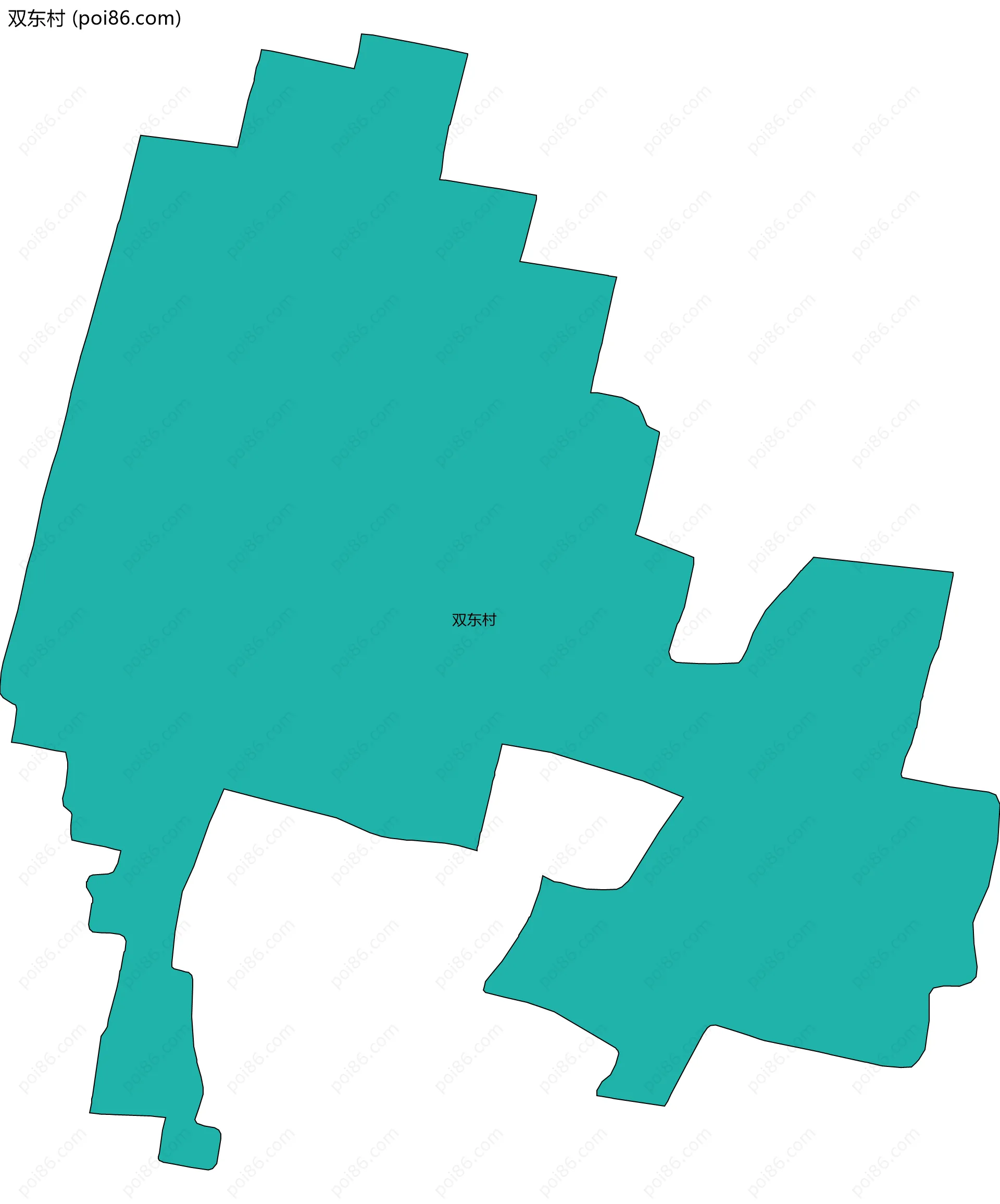 双东村边界地图