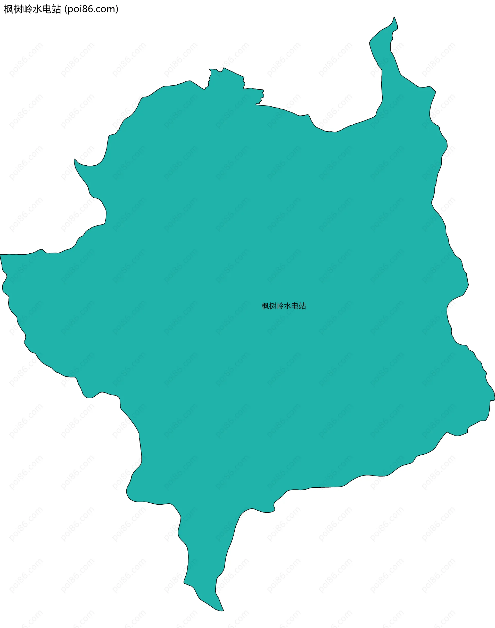 枫树岭水电站边界地图