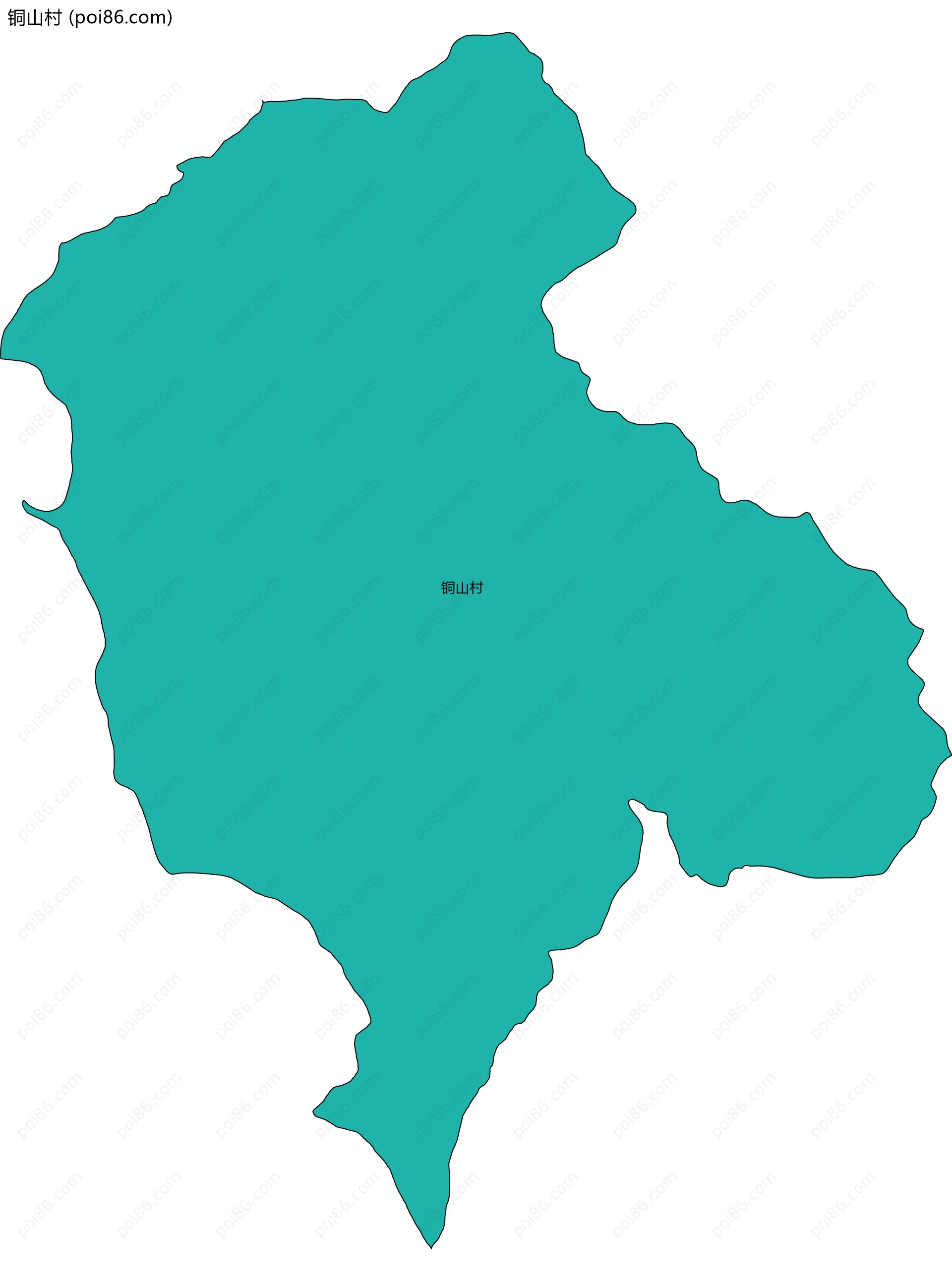 铜山村边界地图