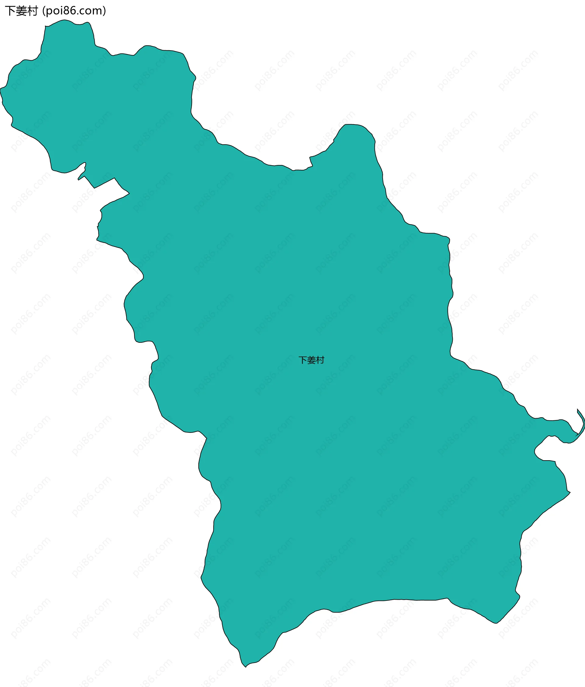 下姜村边界地图