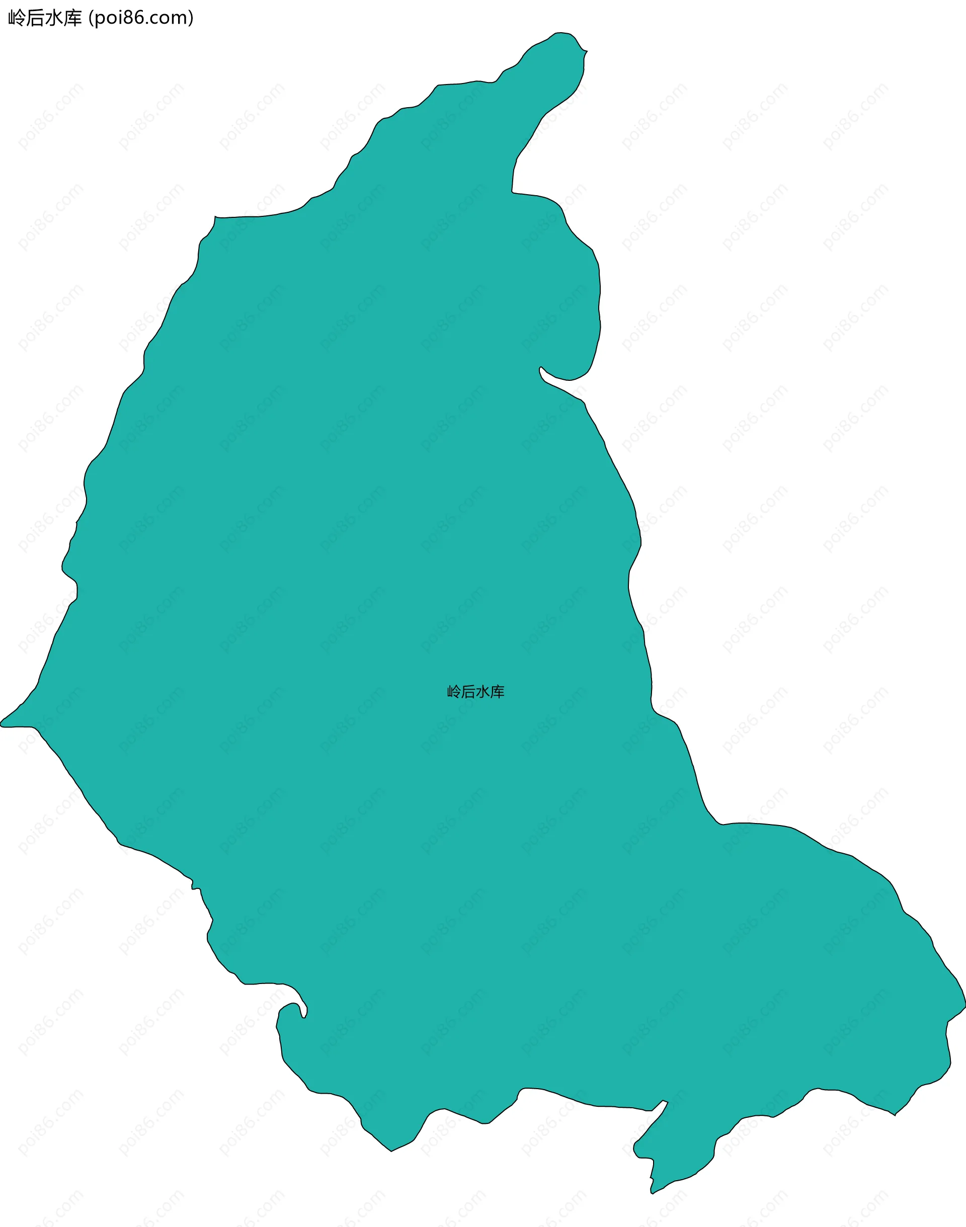 岭后水库边界地图