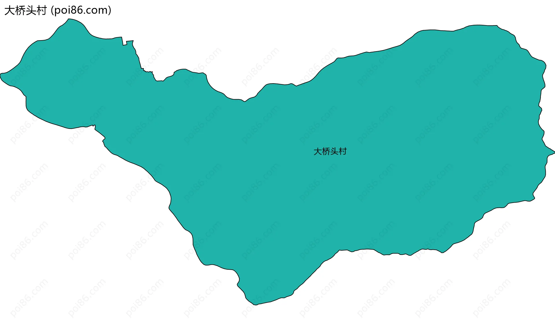 大桥头村边界地图