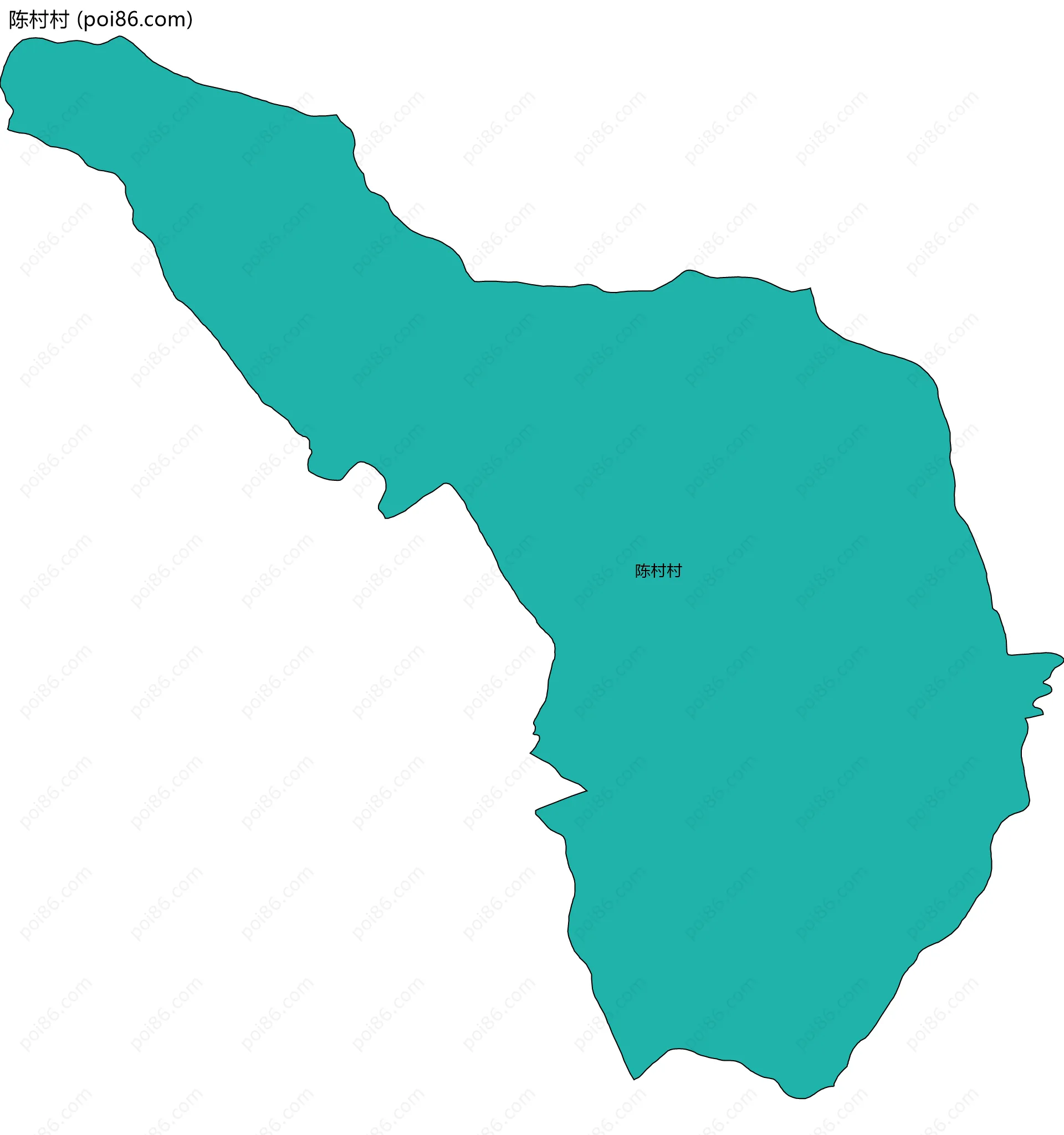 陈村村边界地图