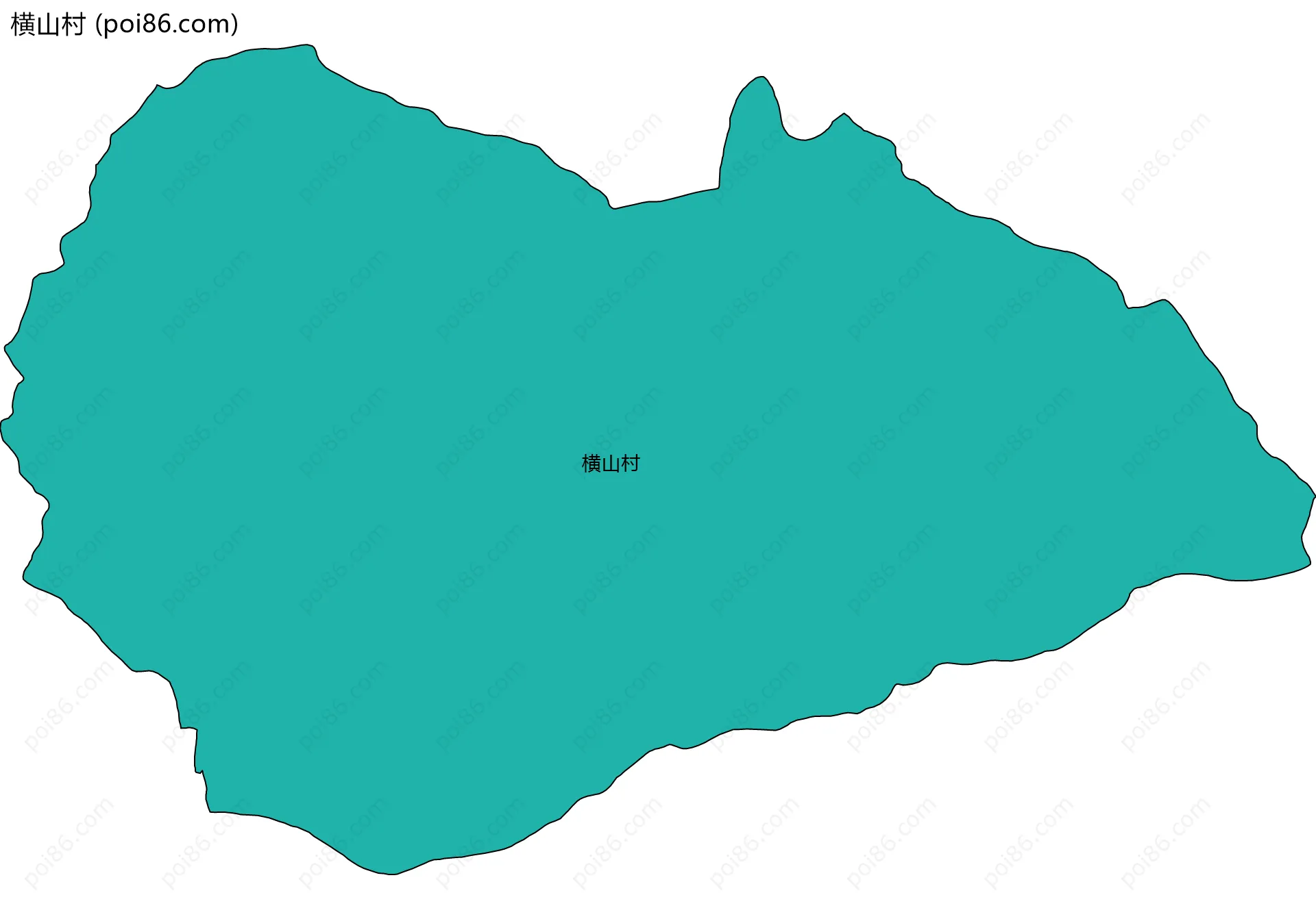 横山村边界地图