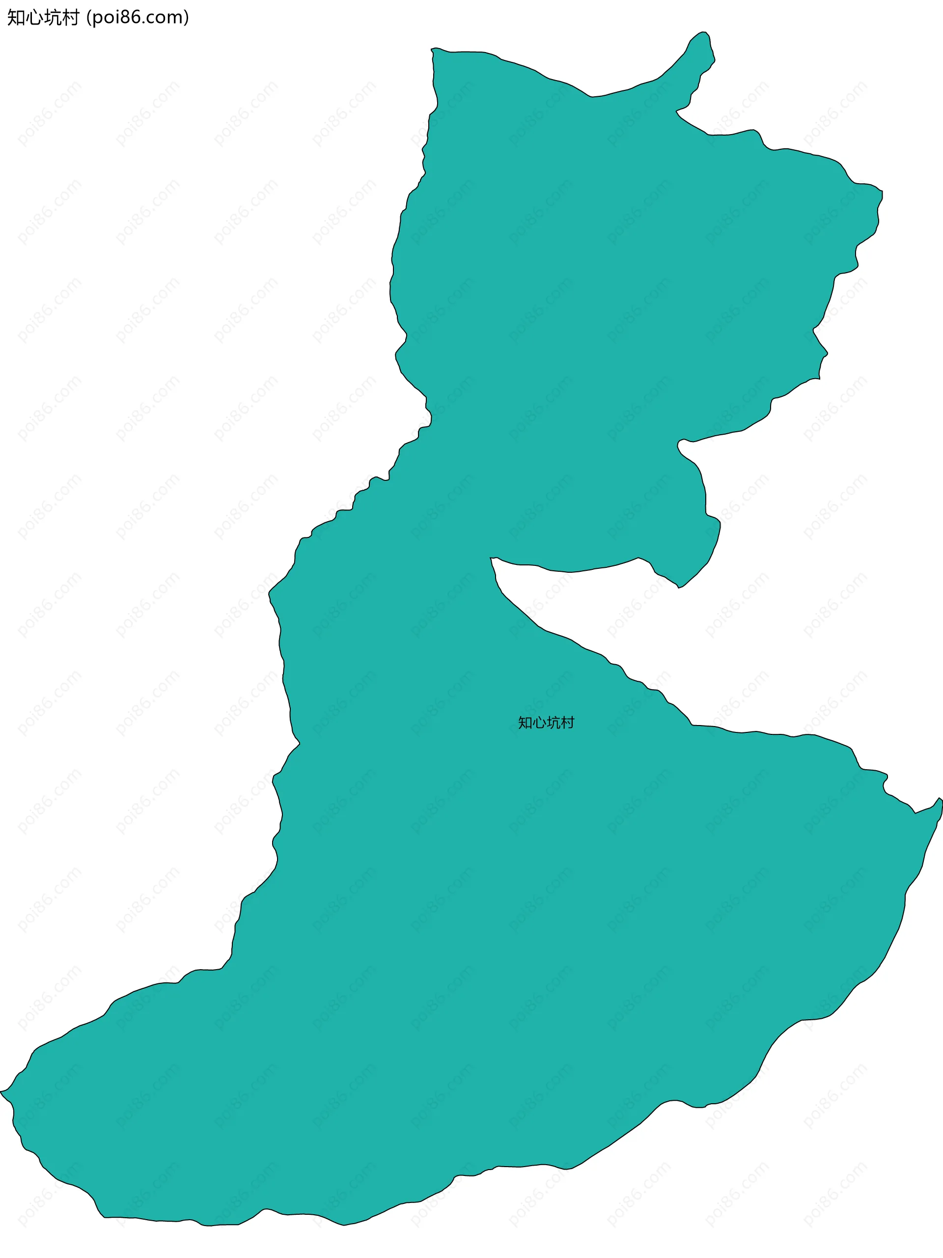 知心坑村边界地图