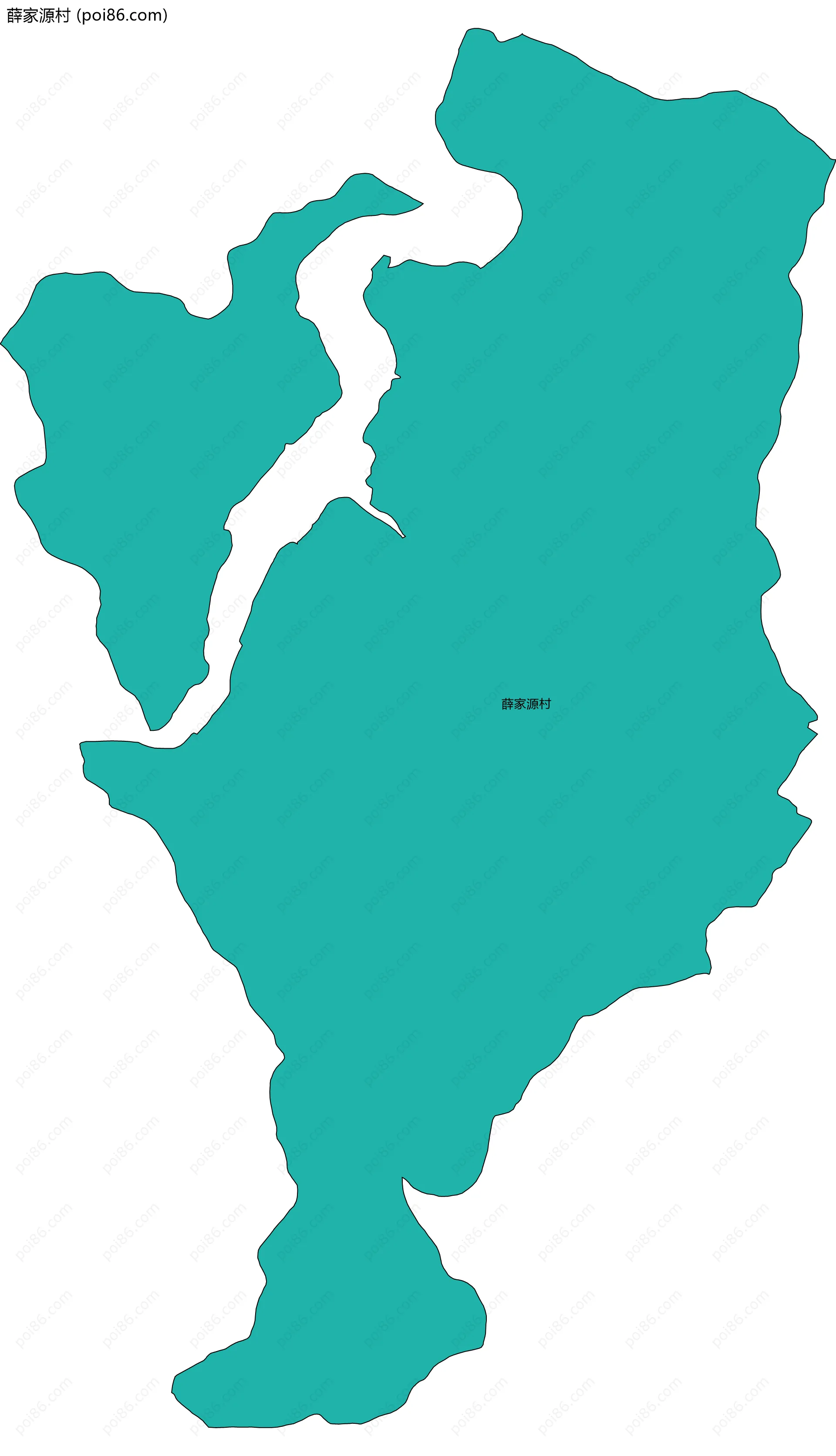 薛家源村边界地图