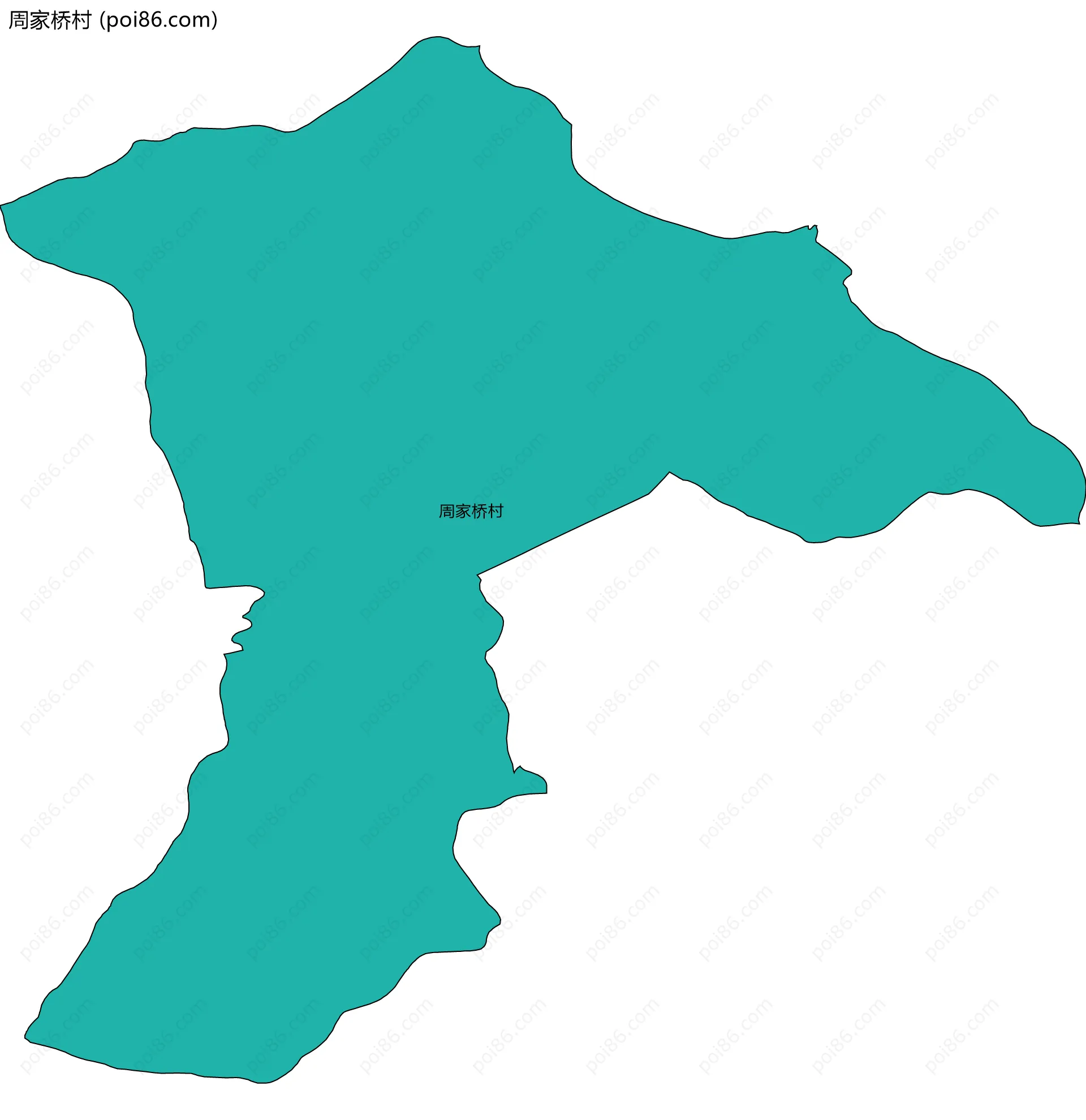 周家桥村边界地图