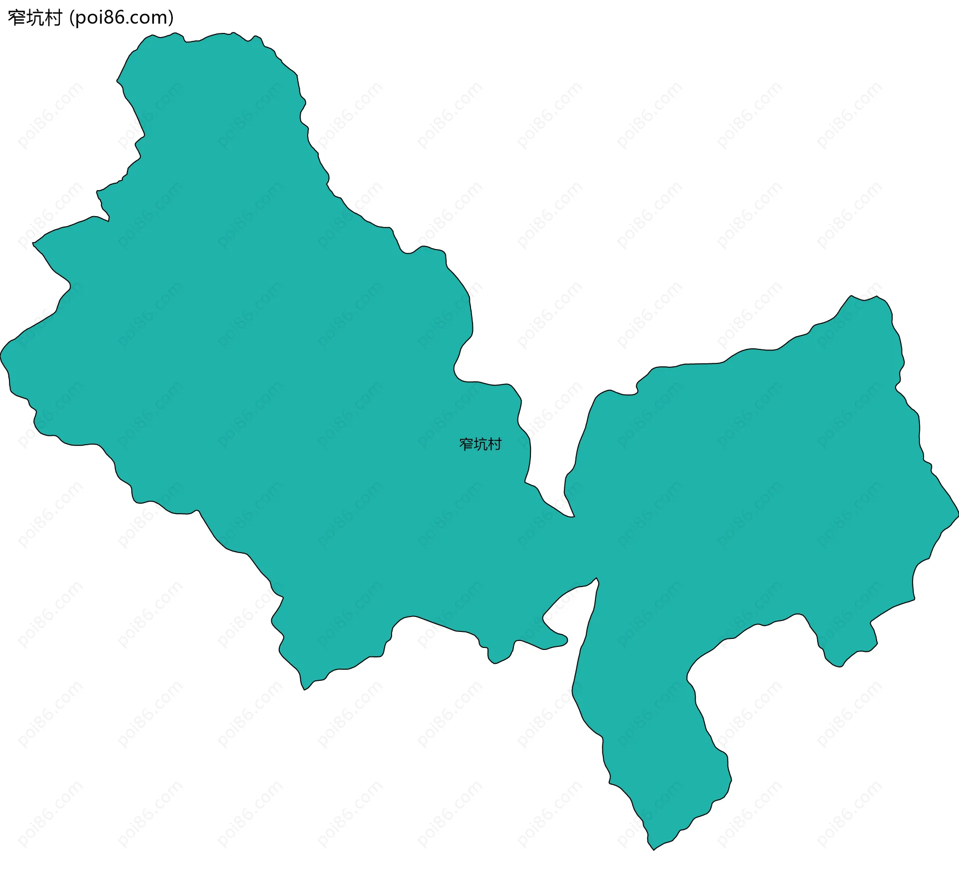 窄坑村边界地图