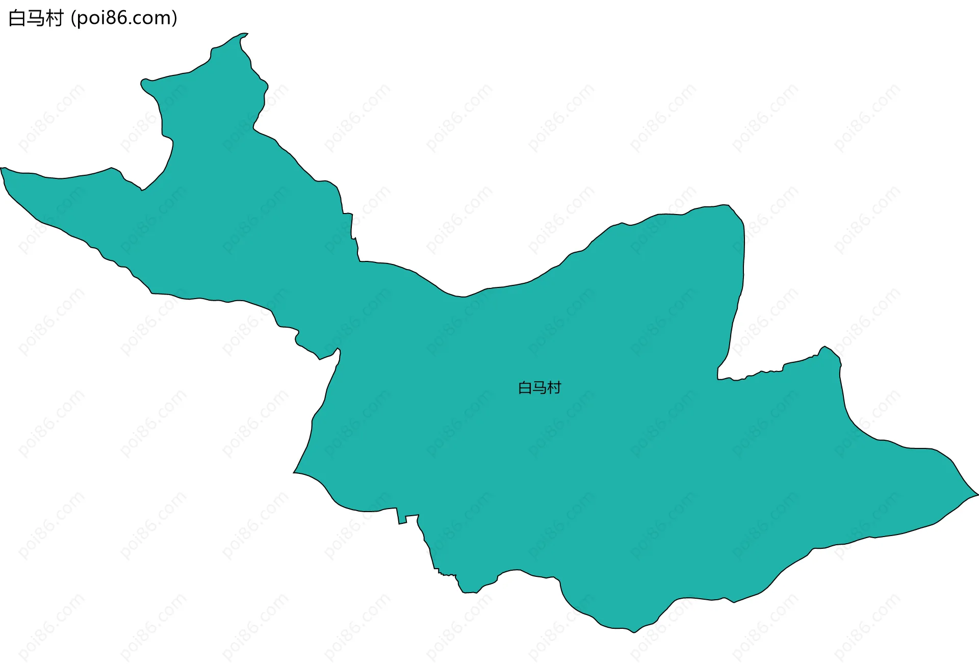 白马村边界地图