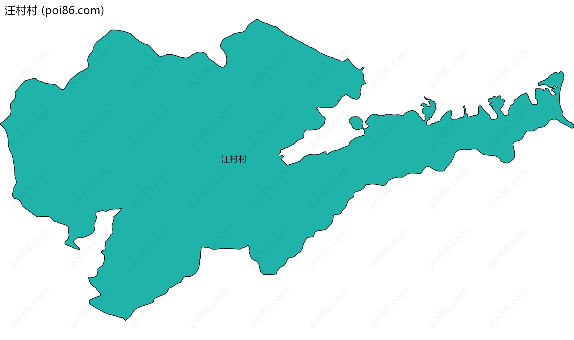 汪村村边界地图