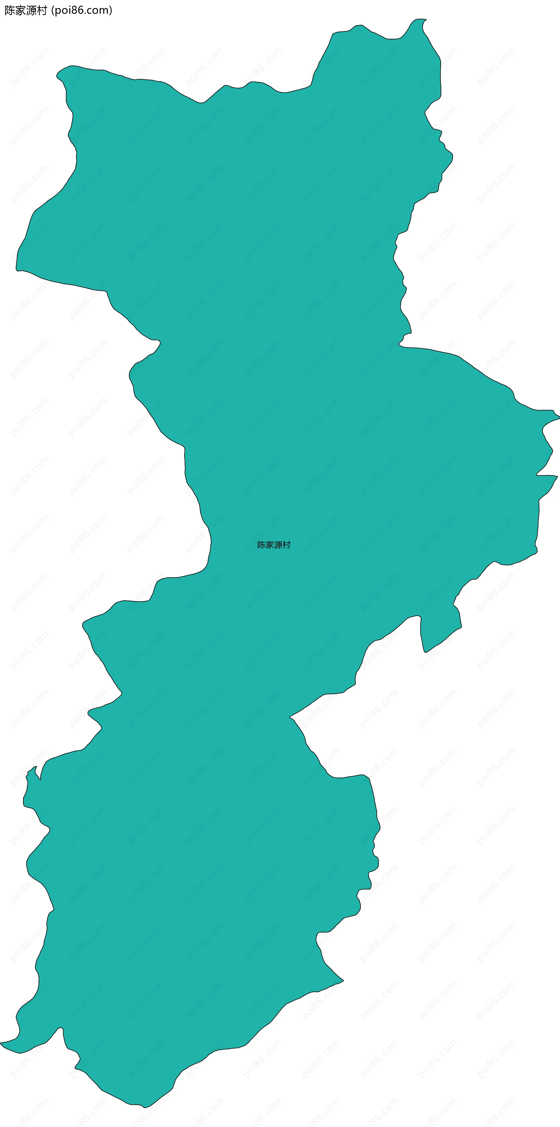 陈家源村边界地图